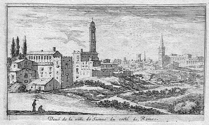 Israël Silvestre : Veuë de la ville de Sienne du costé de Rome.
