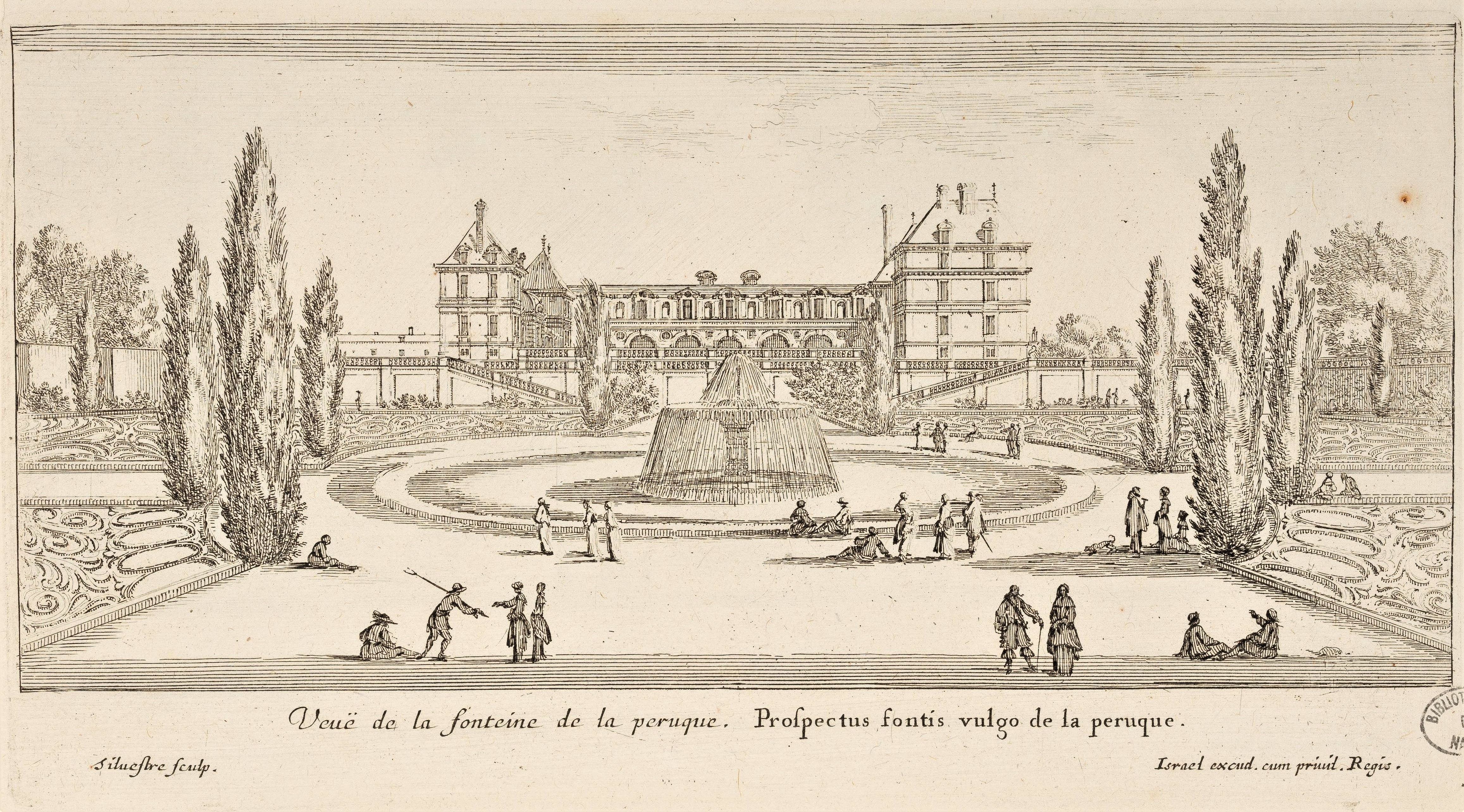 Israël Silvestre : Veuë de la fonteine de la peruque.