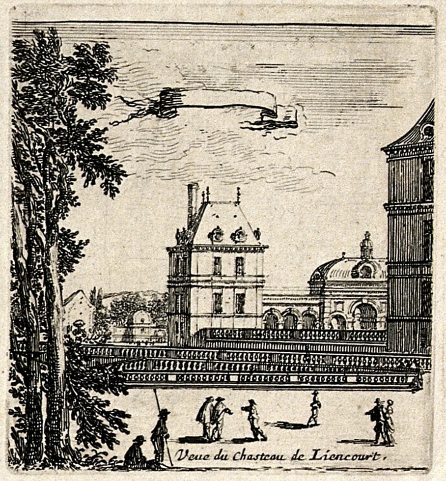 Israël Silvestre : Veue du Chasteau de Liencourt.