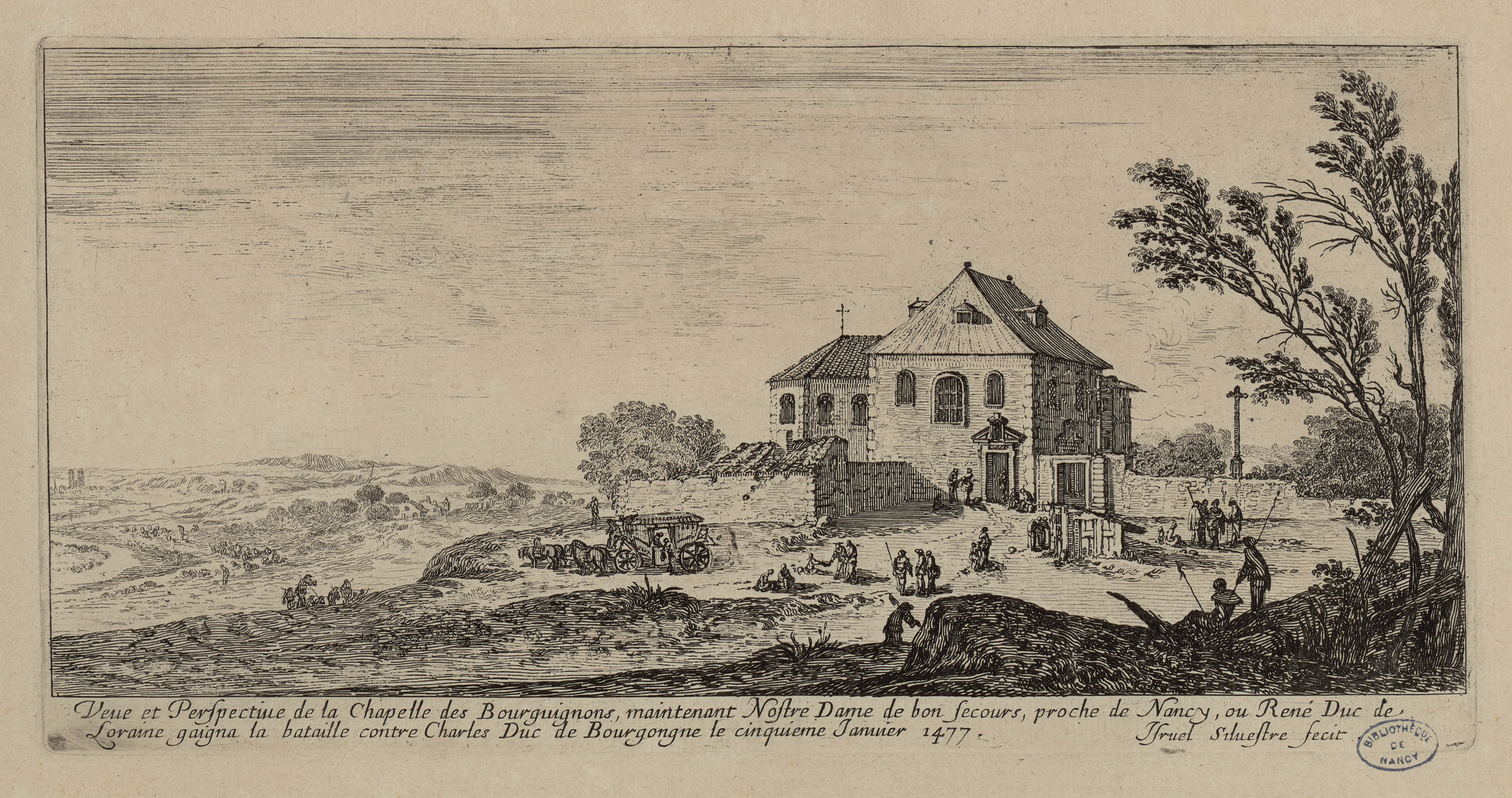 Israël Silvestre : Veue et Perspective de la Chapelle des Bourguignons.