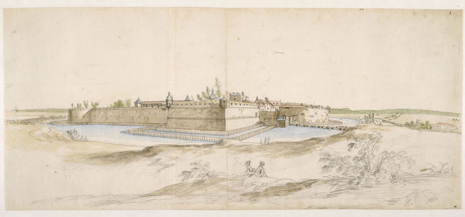Israël Silvestre : Veue du Chateau de Jametz.
