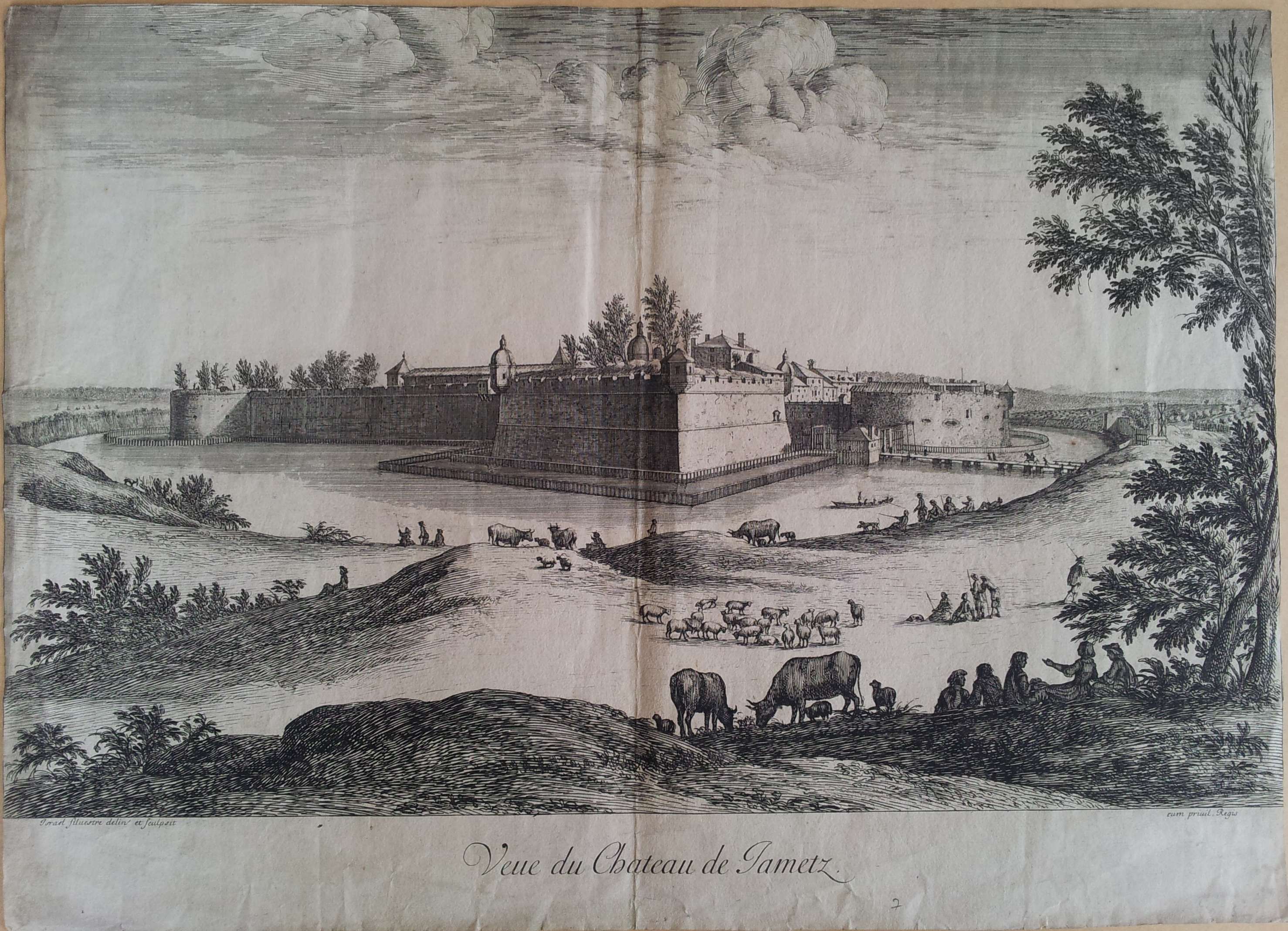 Israël Silvestre : Veue du Chateau de Jametz.