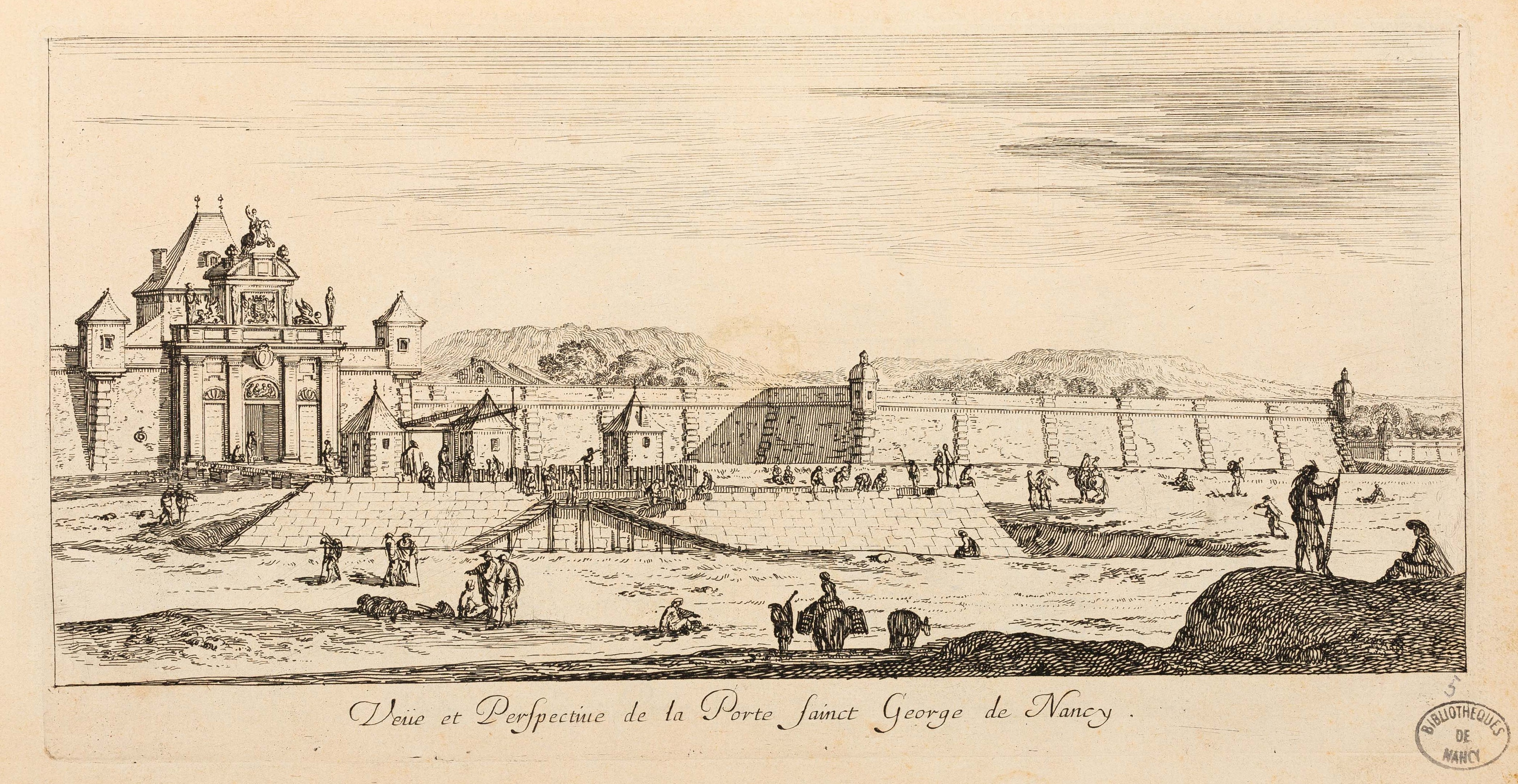 Israël Silvestre : Veüe et Perspective de la Porte sainct George de Nancy.