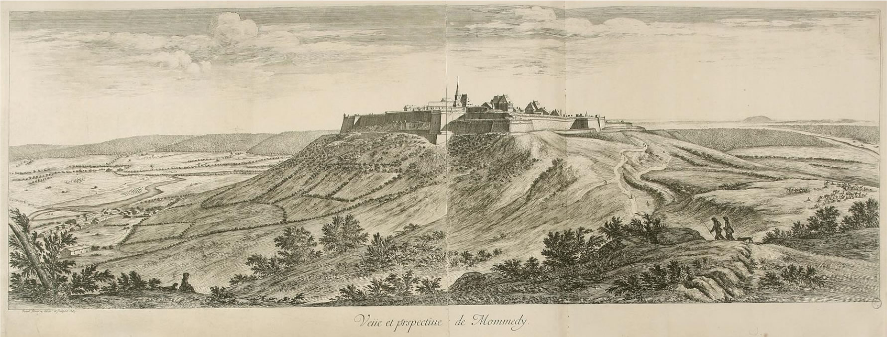 Israël Silvestre : Veue et perspective de Mommedy.
