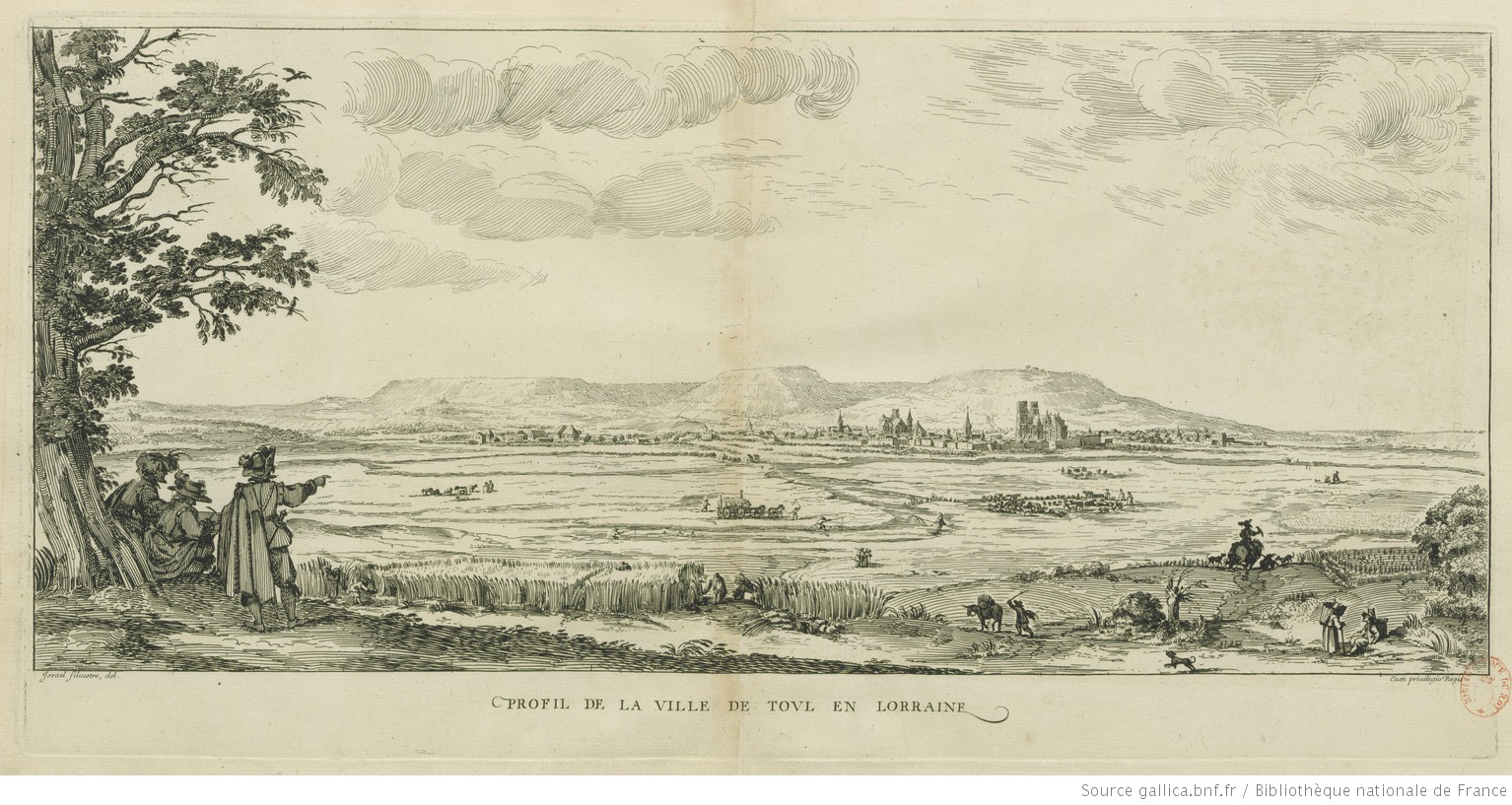 Israël Silvestre : Profil de la ville de Toul en Lorraine.