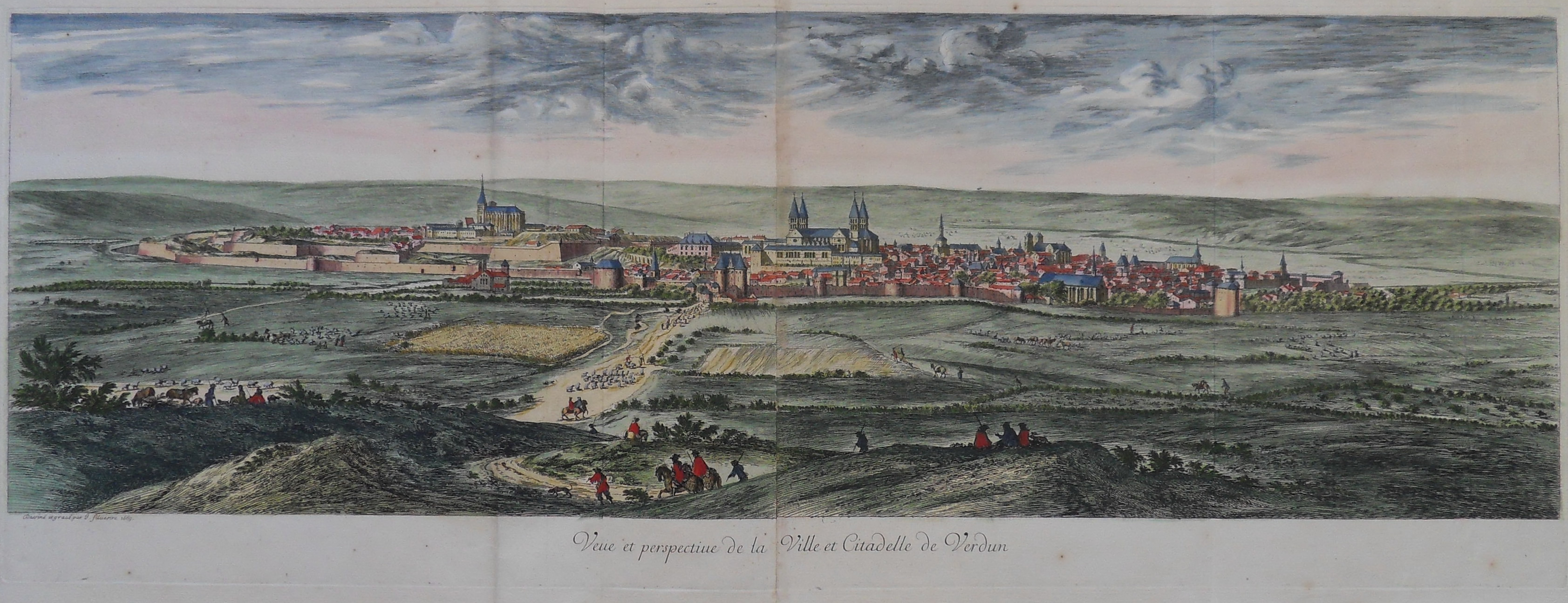 Israël Silvestre : Veüe et perspective de la Ville et Citadelle de Verdun