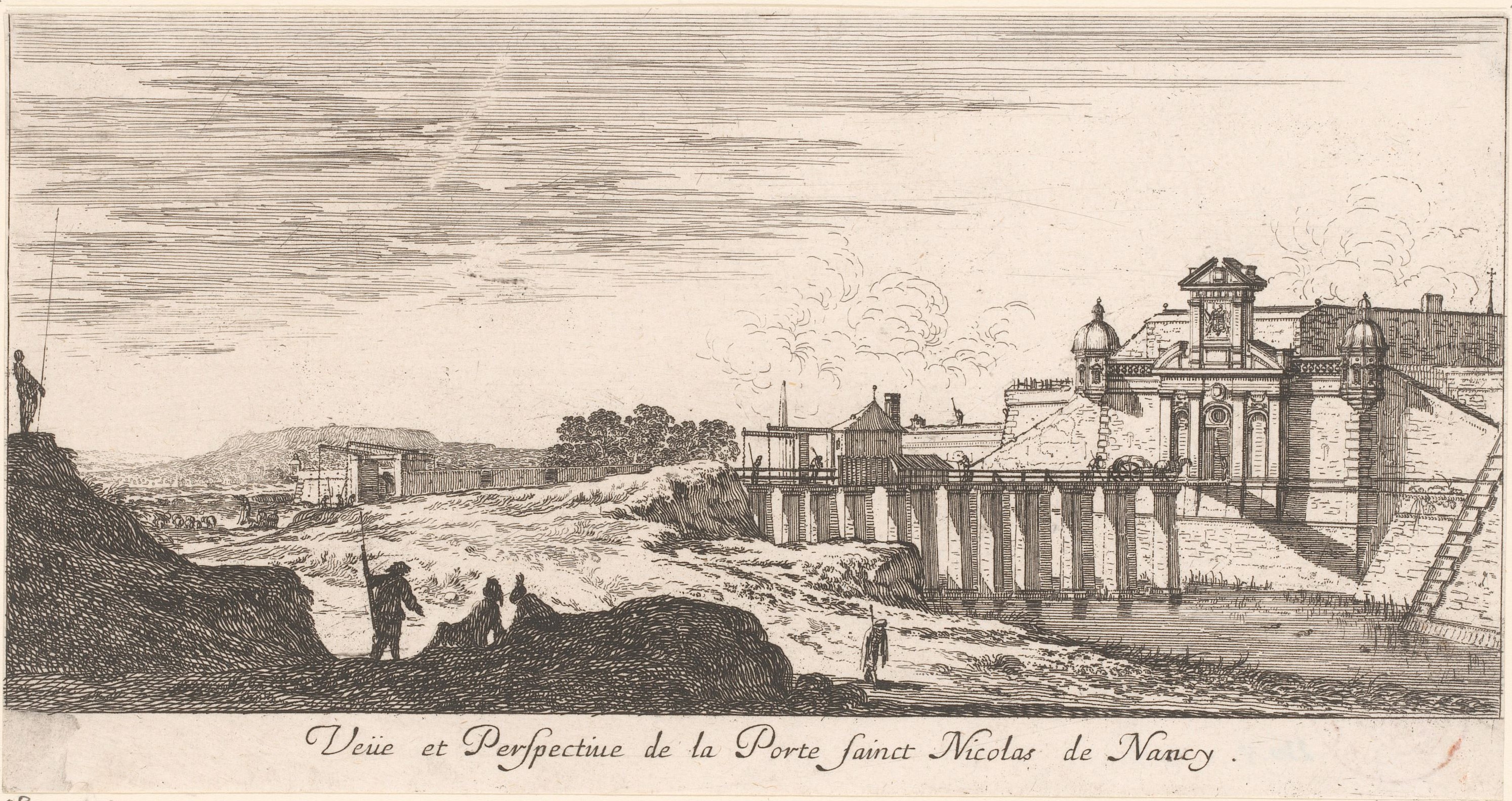 Israël Silvestre : Veüe et perspective de la porte sainct Nicolas de Nancy