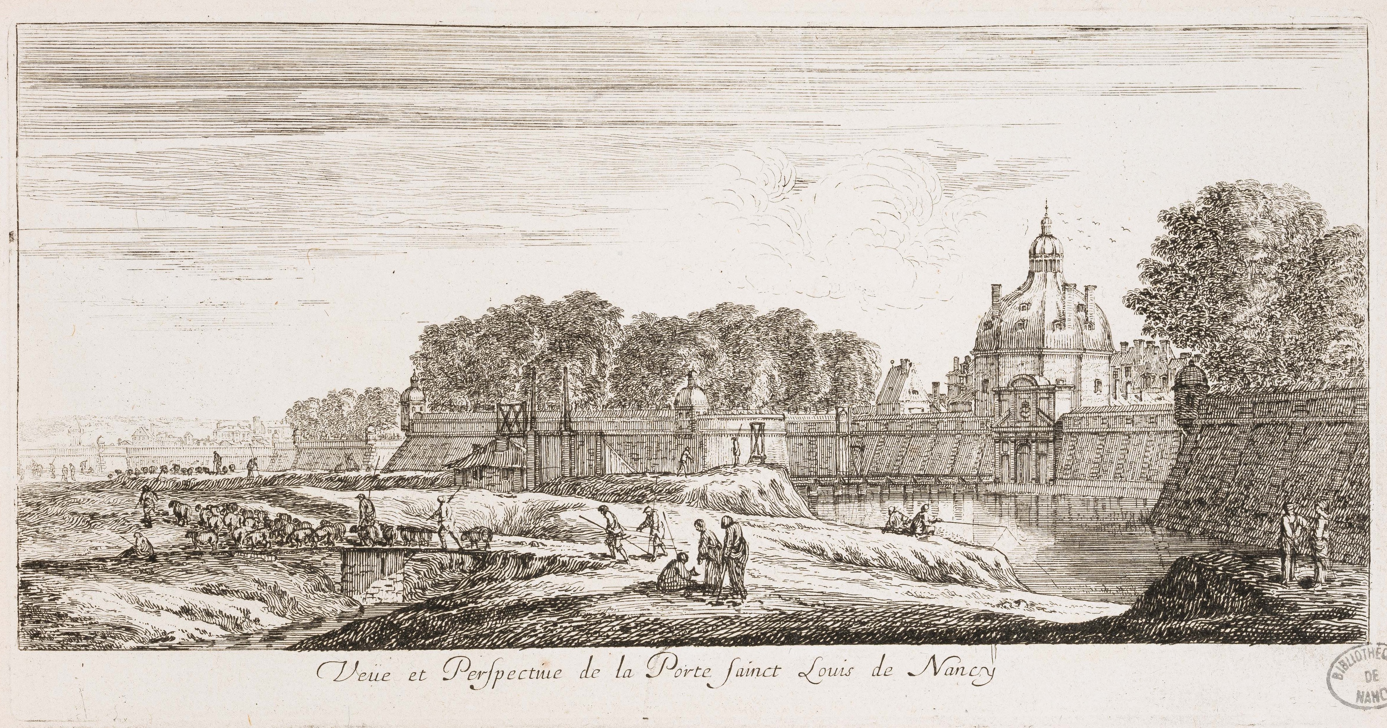 Israël Silvestre : Veüe et Perspective de la Porte sainct Louis de Nancy.