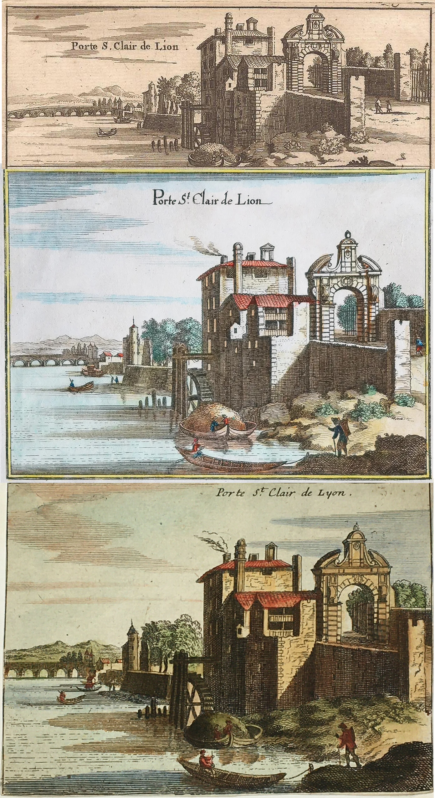 Israël Silvestre : Porte St Clair à Lyon - Copies