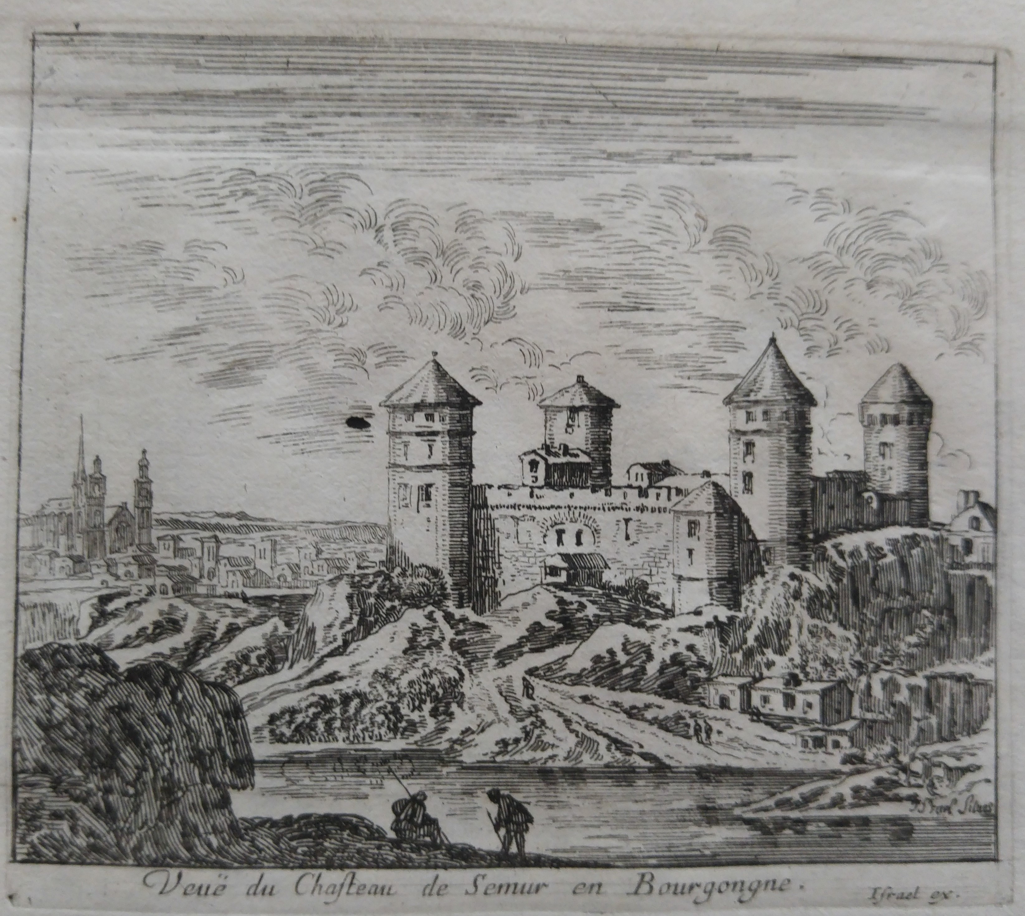 Israël Silvestre : Veuë du Chasteau de Semur en Bourgongne.