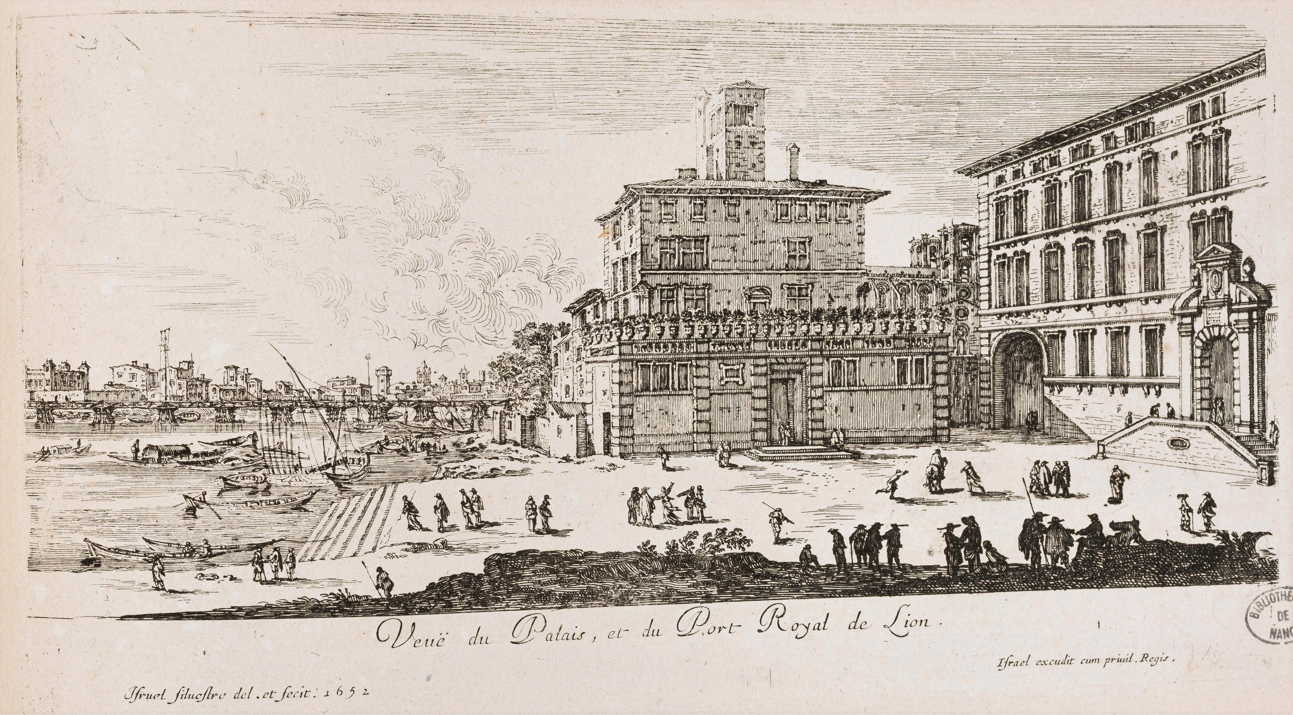 Israël Silvestre : Veuë du Palais, et du Port Royal de Lion.