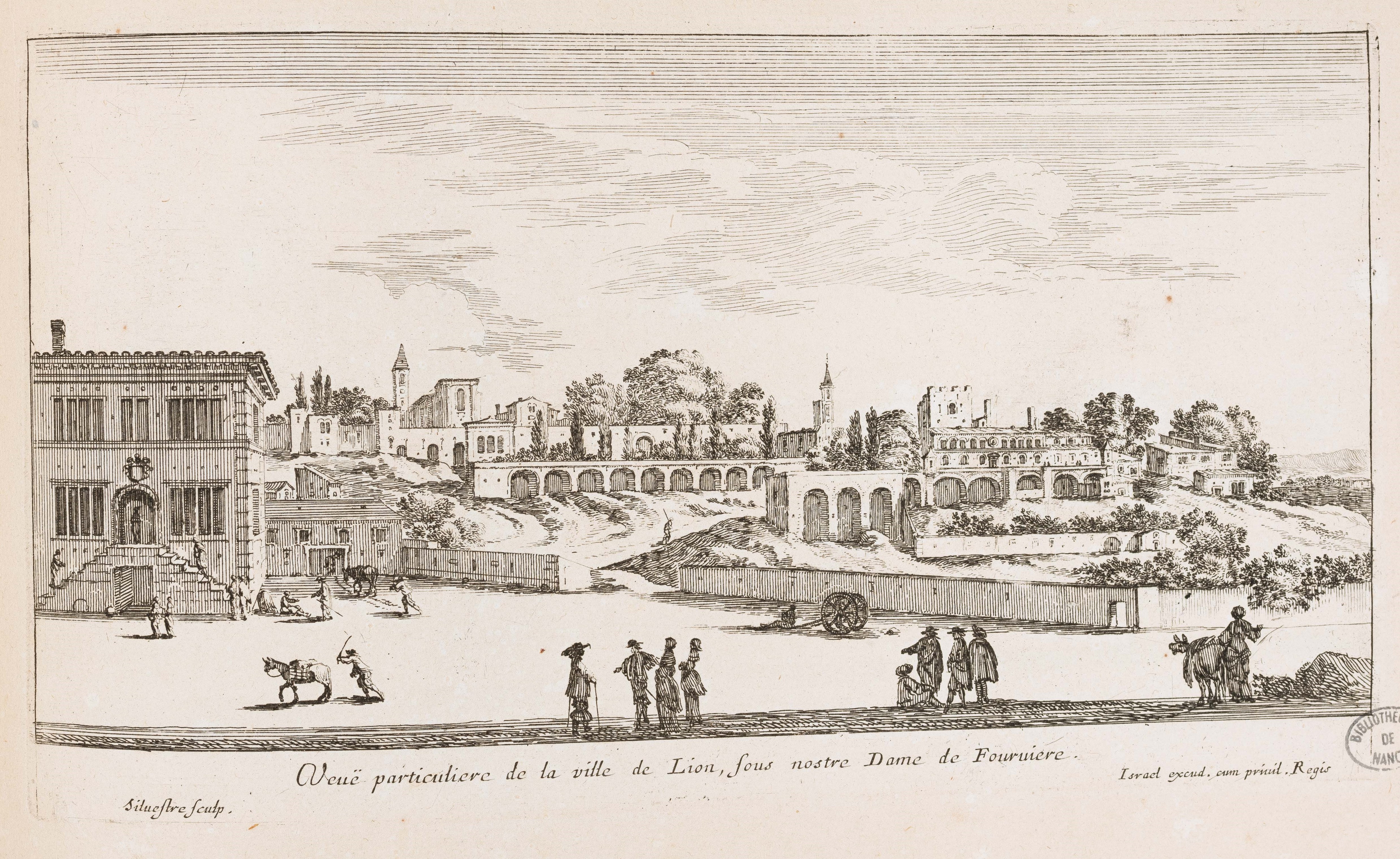 Israël Silvestre : Veüë particulière de la ville de Lion, sous nostre Dame de Fouruiere.