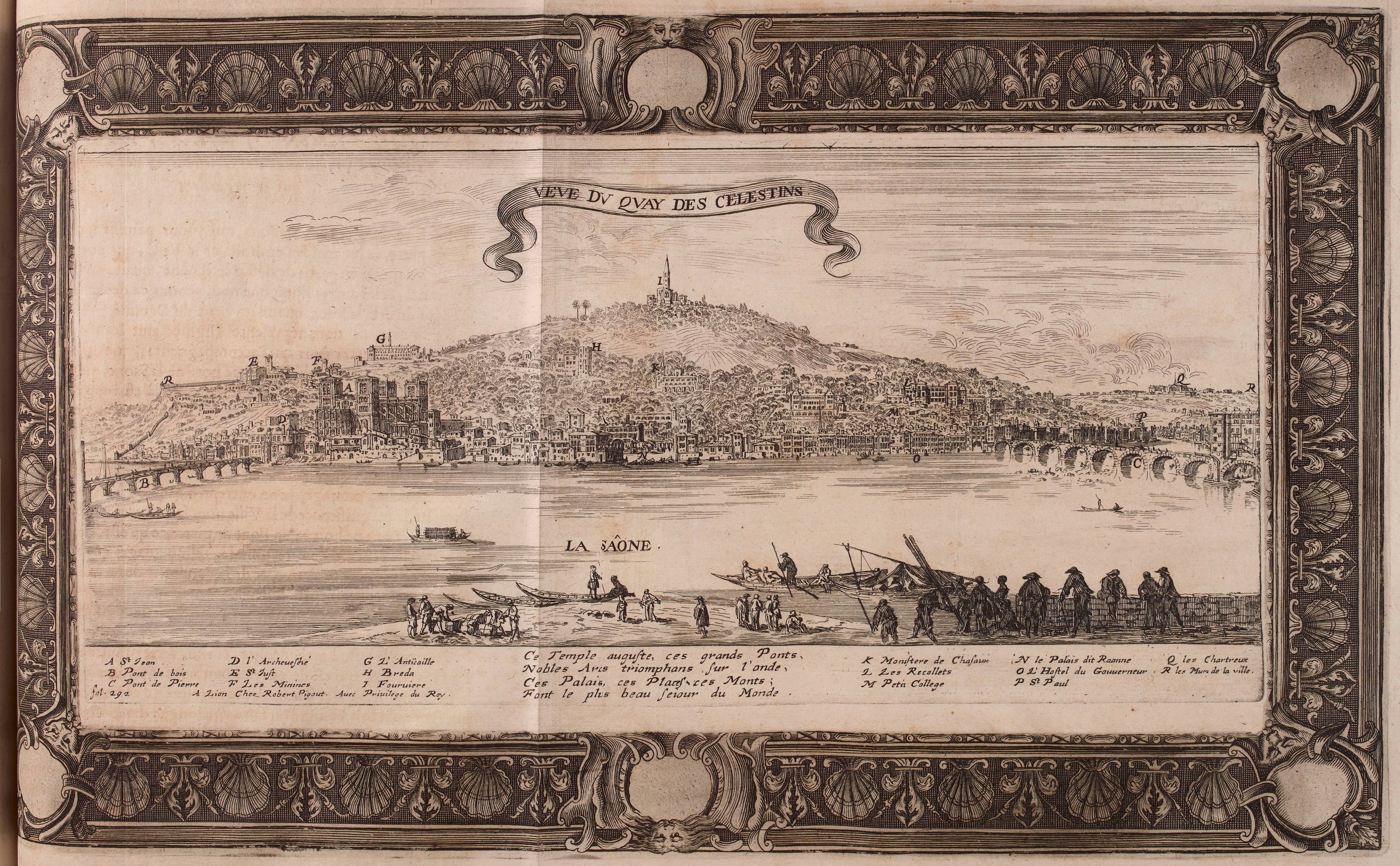 Israël Silvestre : Veue du quay des Celestins.