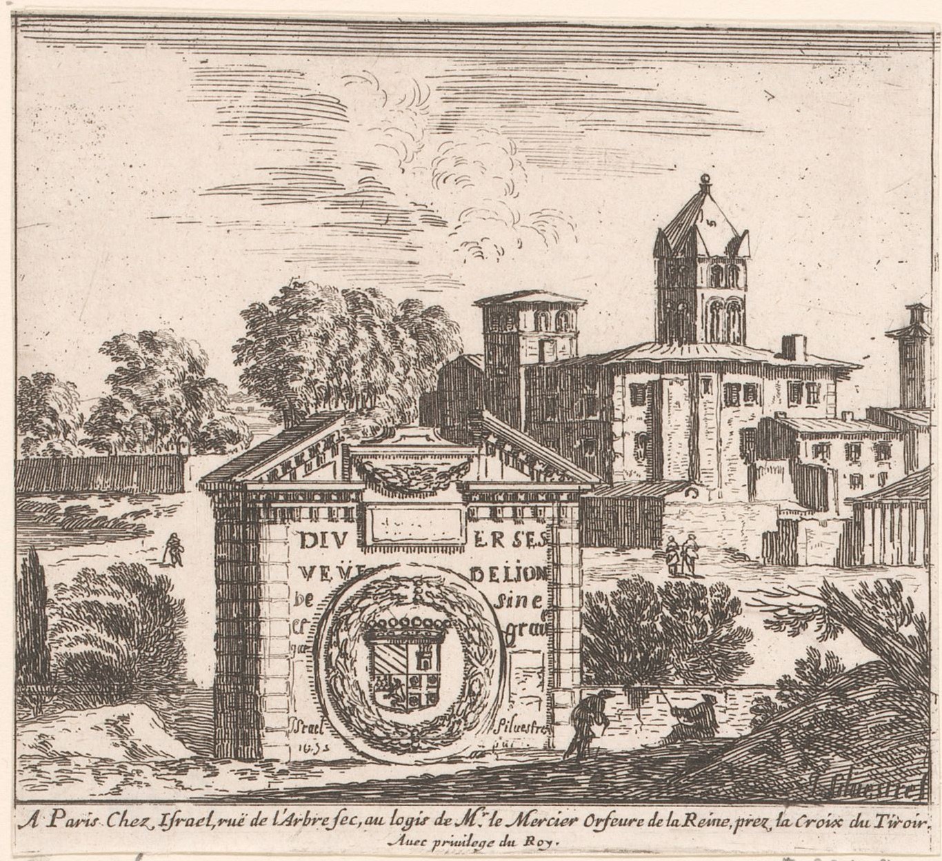 Israël Silvestre : Diverses veues de Lion desine et grave par Israël Silvestre 1652 a Paris.