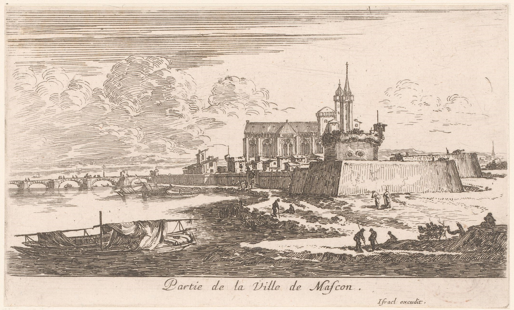 Israël Silvestre : Partie de la Ville de Mascon.