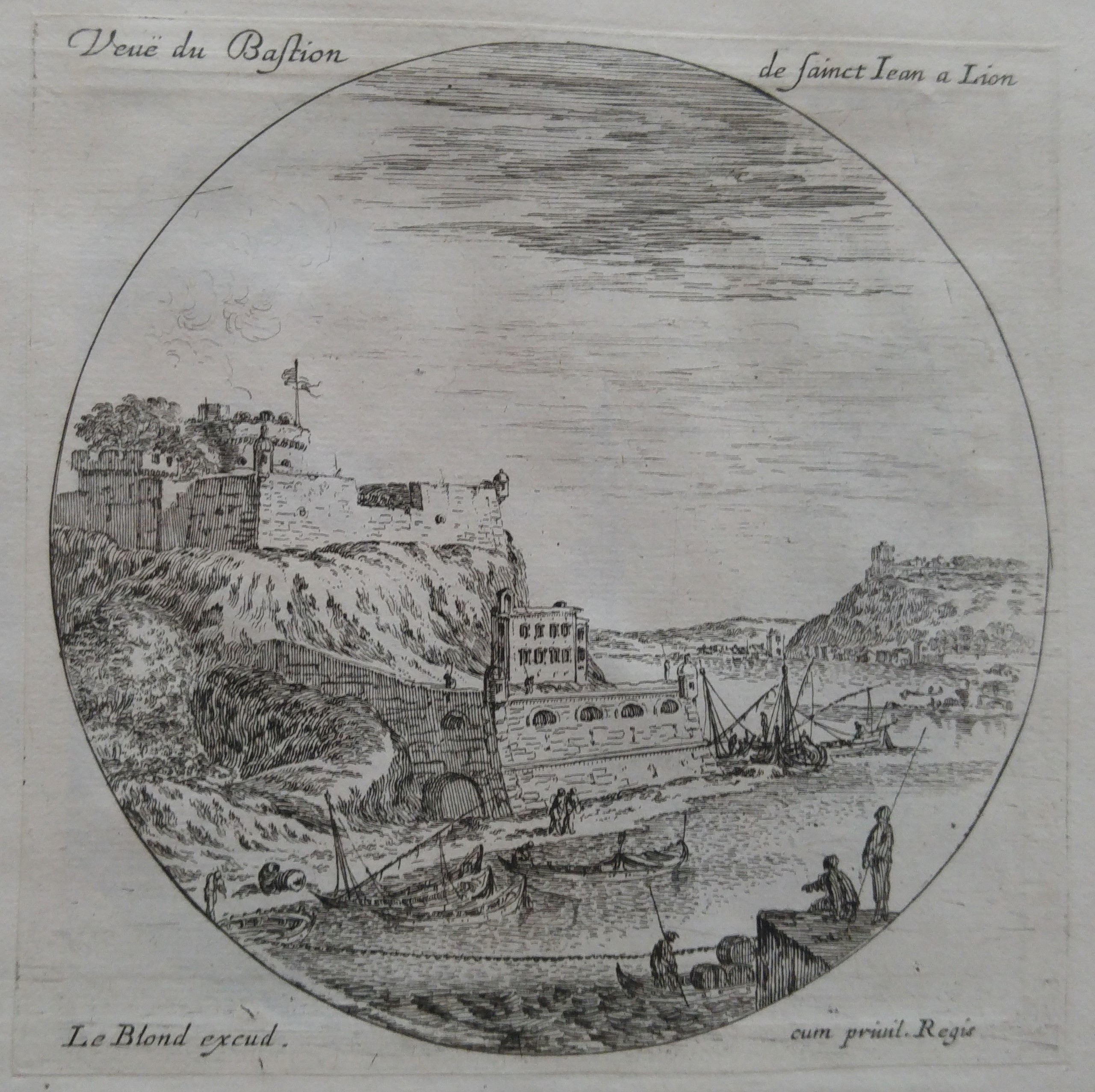 Israël Silvestre : Veuë du Bastion de sainct Iean a Lion.