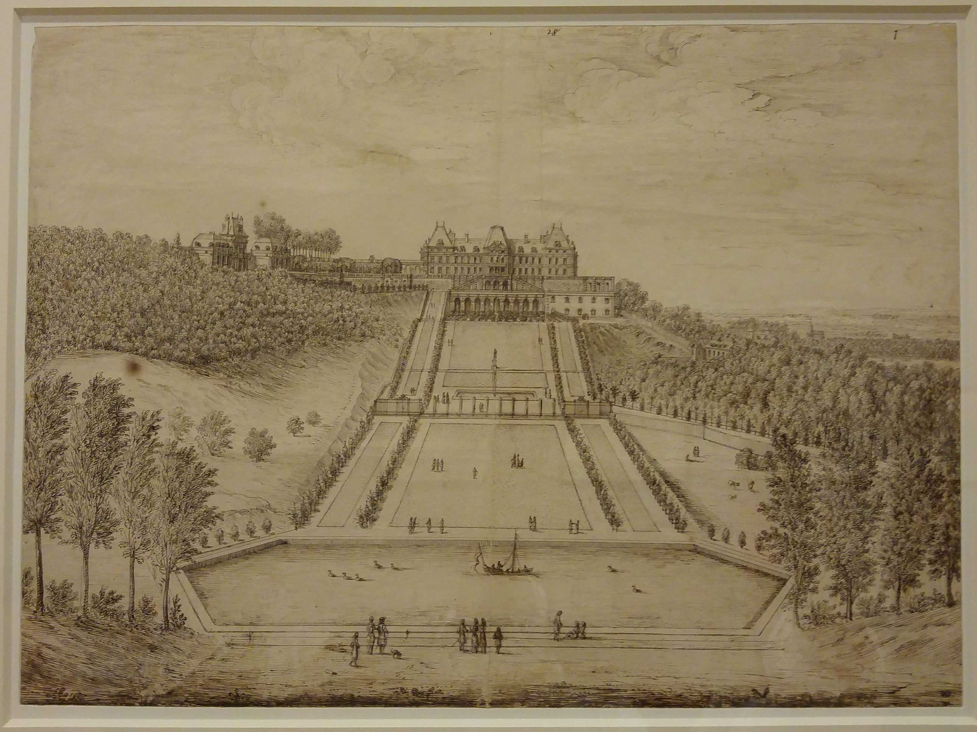 Israël Silvestre : Veüe du château de Meudon du côté du Jardin