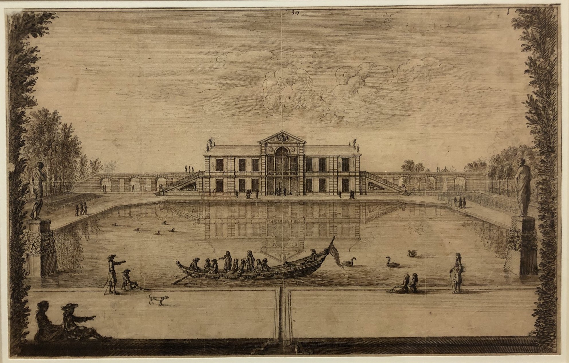 Israël Silvestre : Autre veuë de la Maison de Monsieur le Brun à Montmorency