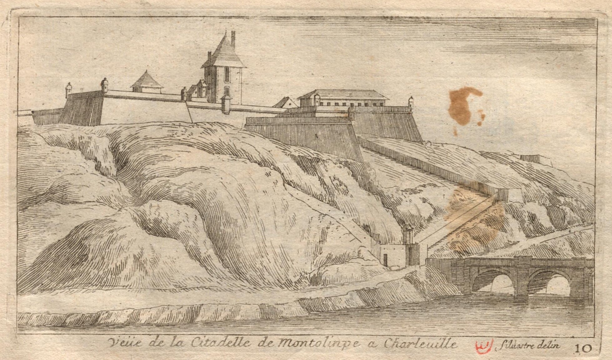 Israël Silvestre : Veüe de la Citadelle de Montolinpe à Charleville 