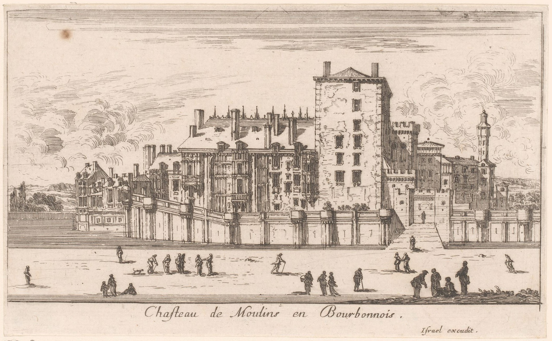 Israël Silvestre : Chasteau de Moulins en Bourbonnois.