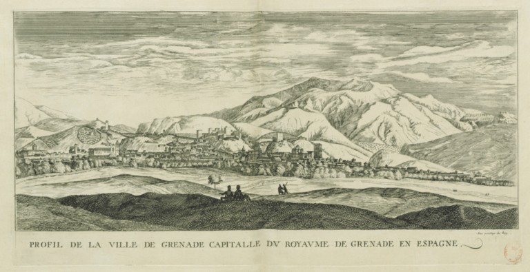 Israël Silvestre : Profil de la ville de Grenade capitalle du Royaume de Grenade en Espagne.