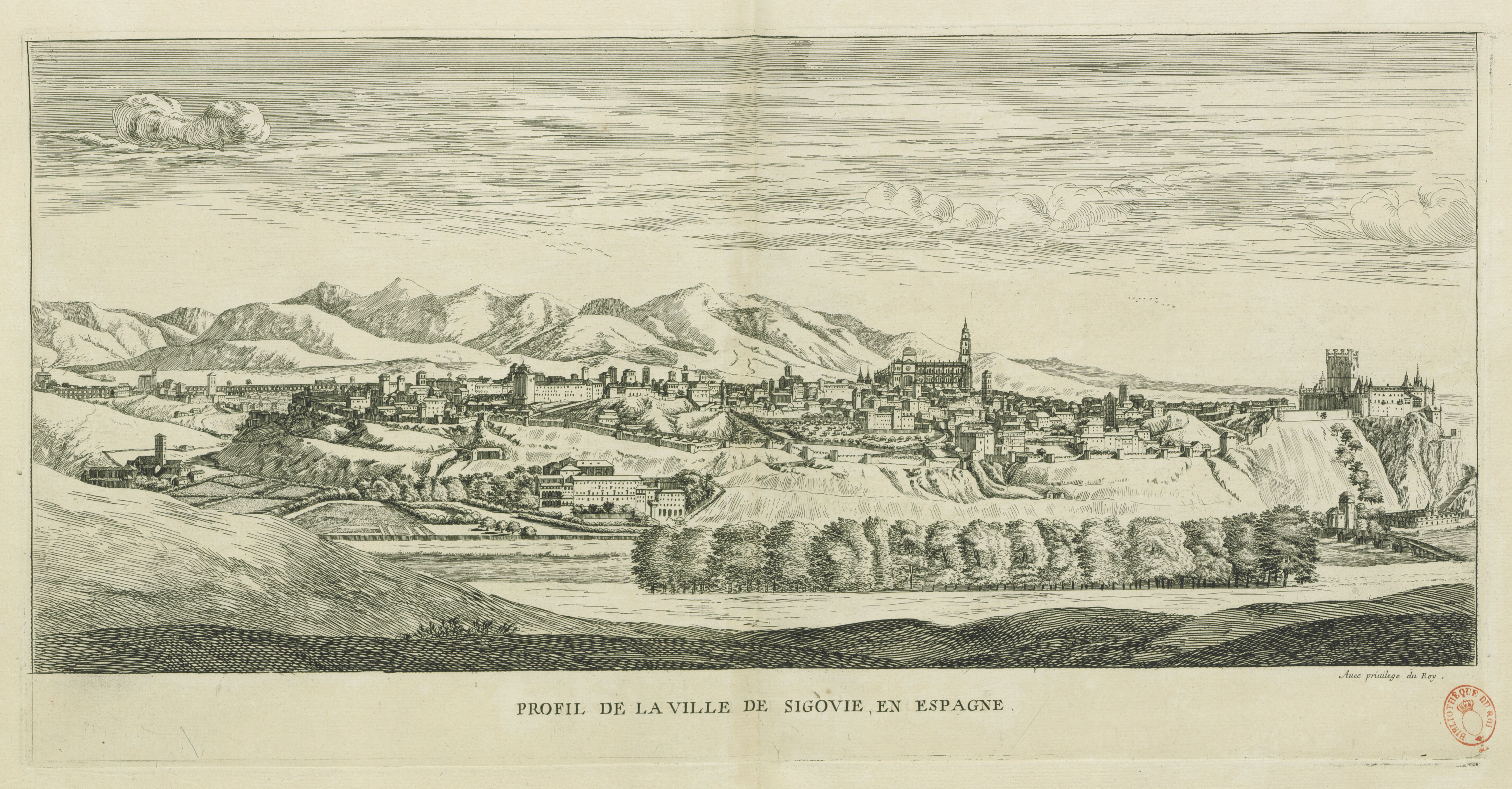 Israël Silvestre : Profil de la ville de Sigovie, en Espagne.