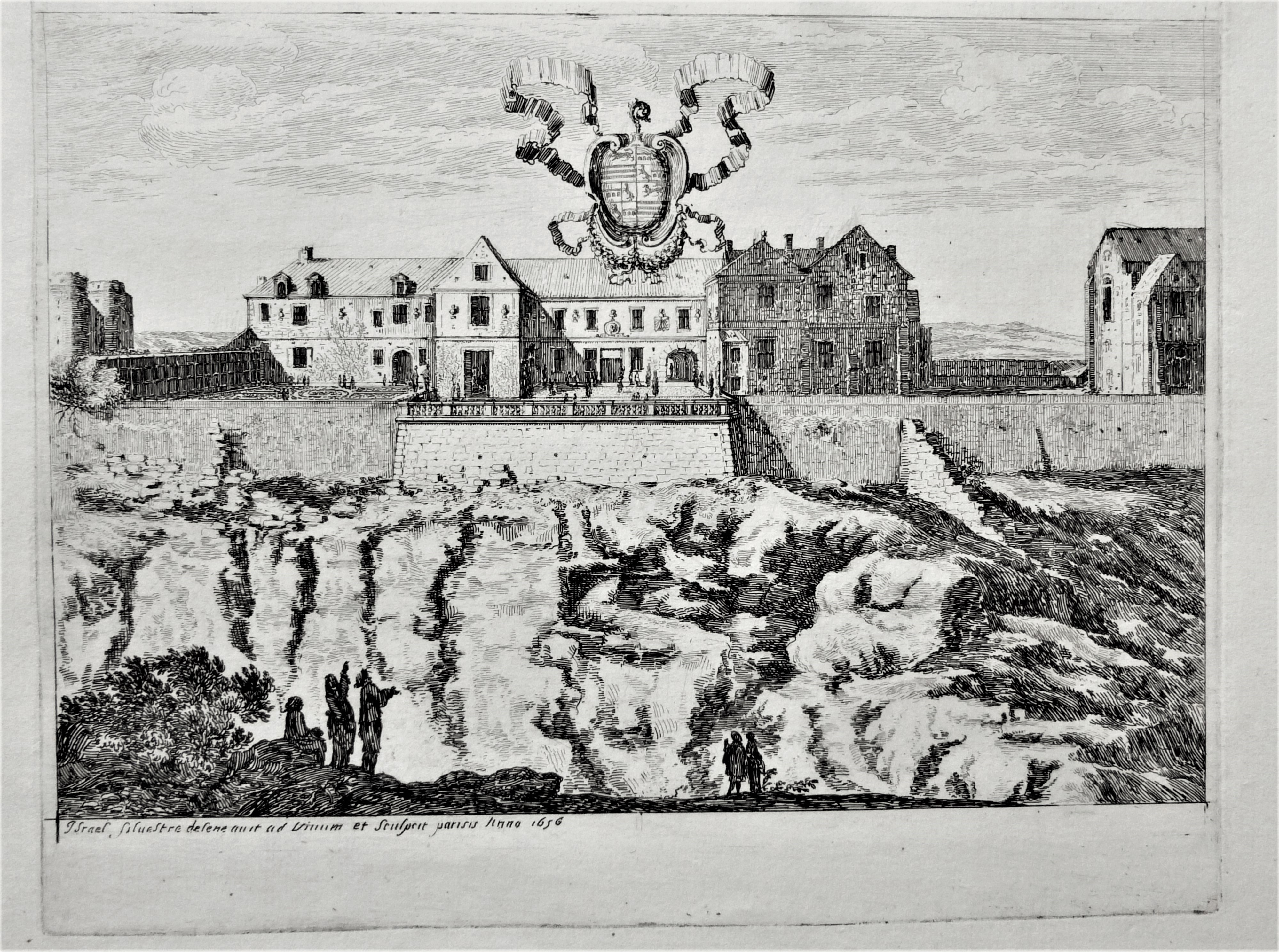 Israël Silvestre : Veüe de la Maison du Doiené de Pontoise