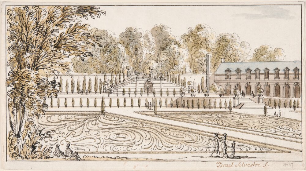 Israël Silvestre : Jardin de la maison du Tillet à Saint Cloud