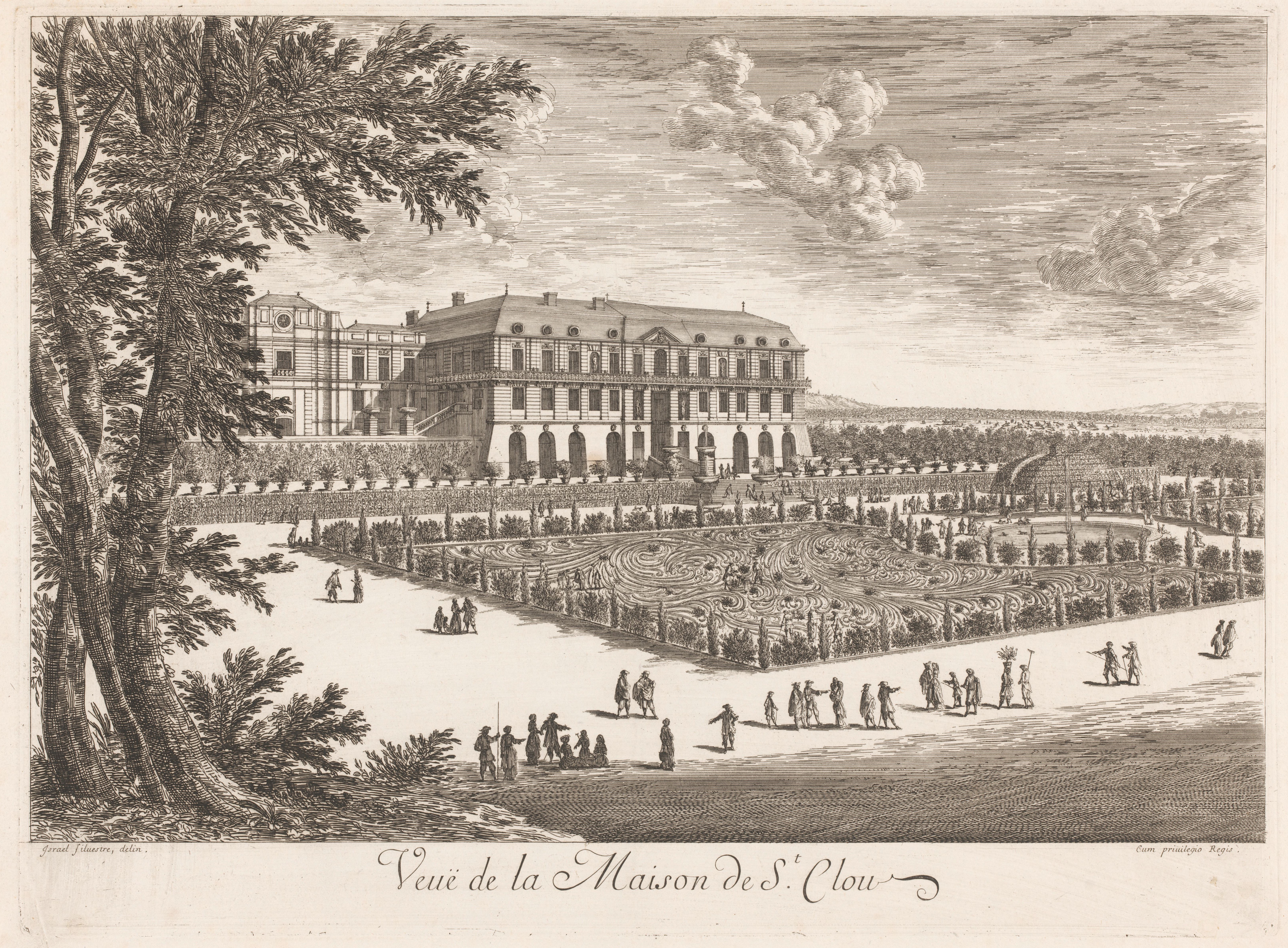 Israël Silvestre : Veuë de la Maison de St. Clou.