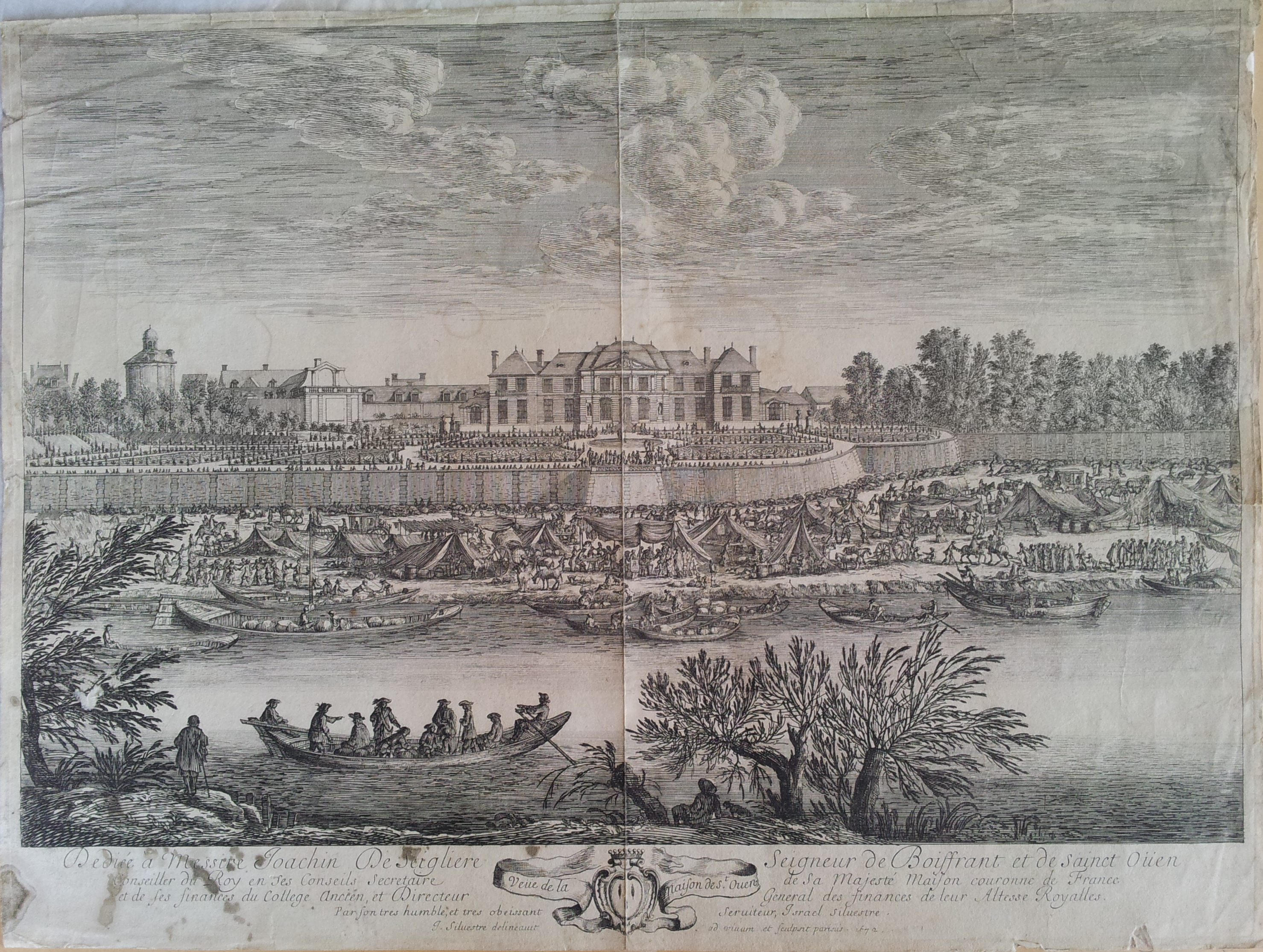 Israël Silvestre : Veüe de la Maison de St Ouen.