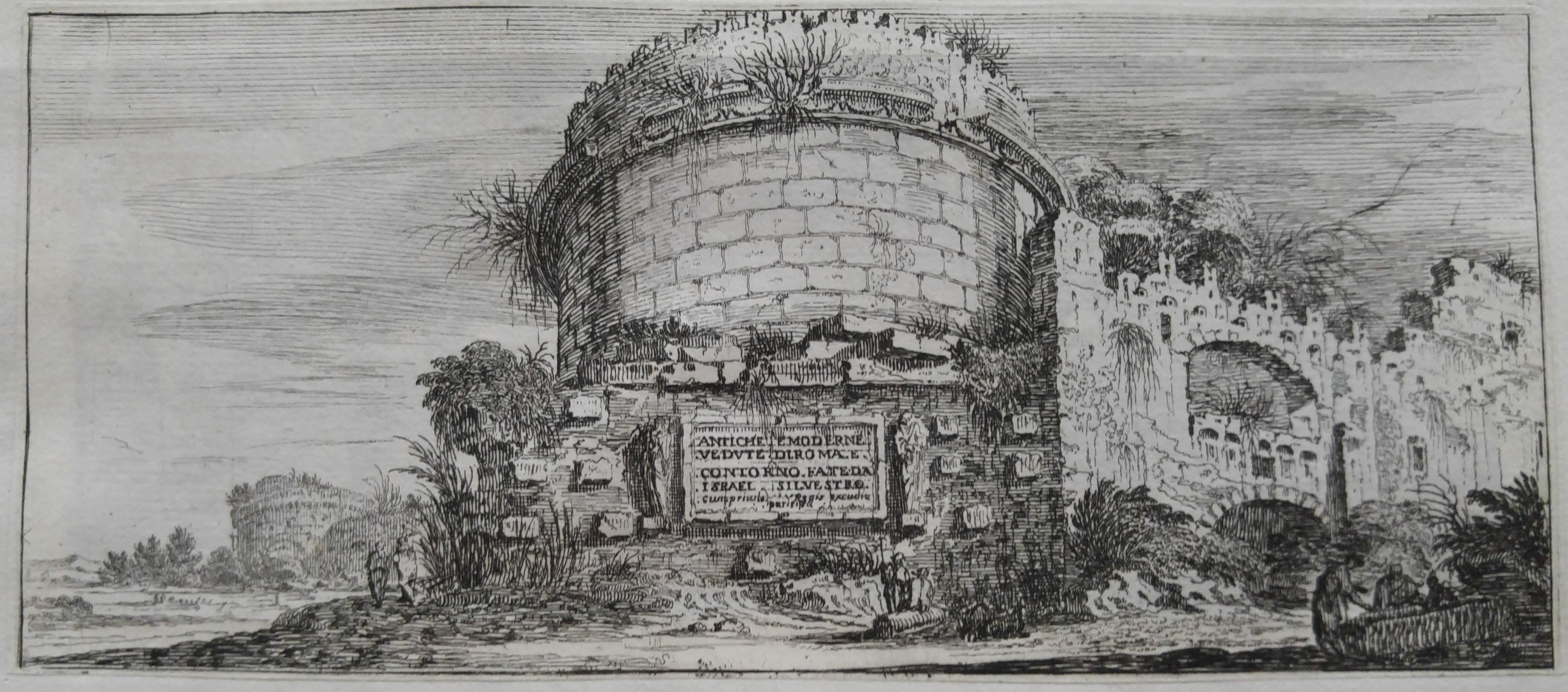 Israël Silvestre : Antiche. E. Moderne. Vedute. Di. Roma. E. Contorno. Fate. Da. Israel. Silvestro. cum priuile Regis excudit Parisiis.