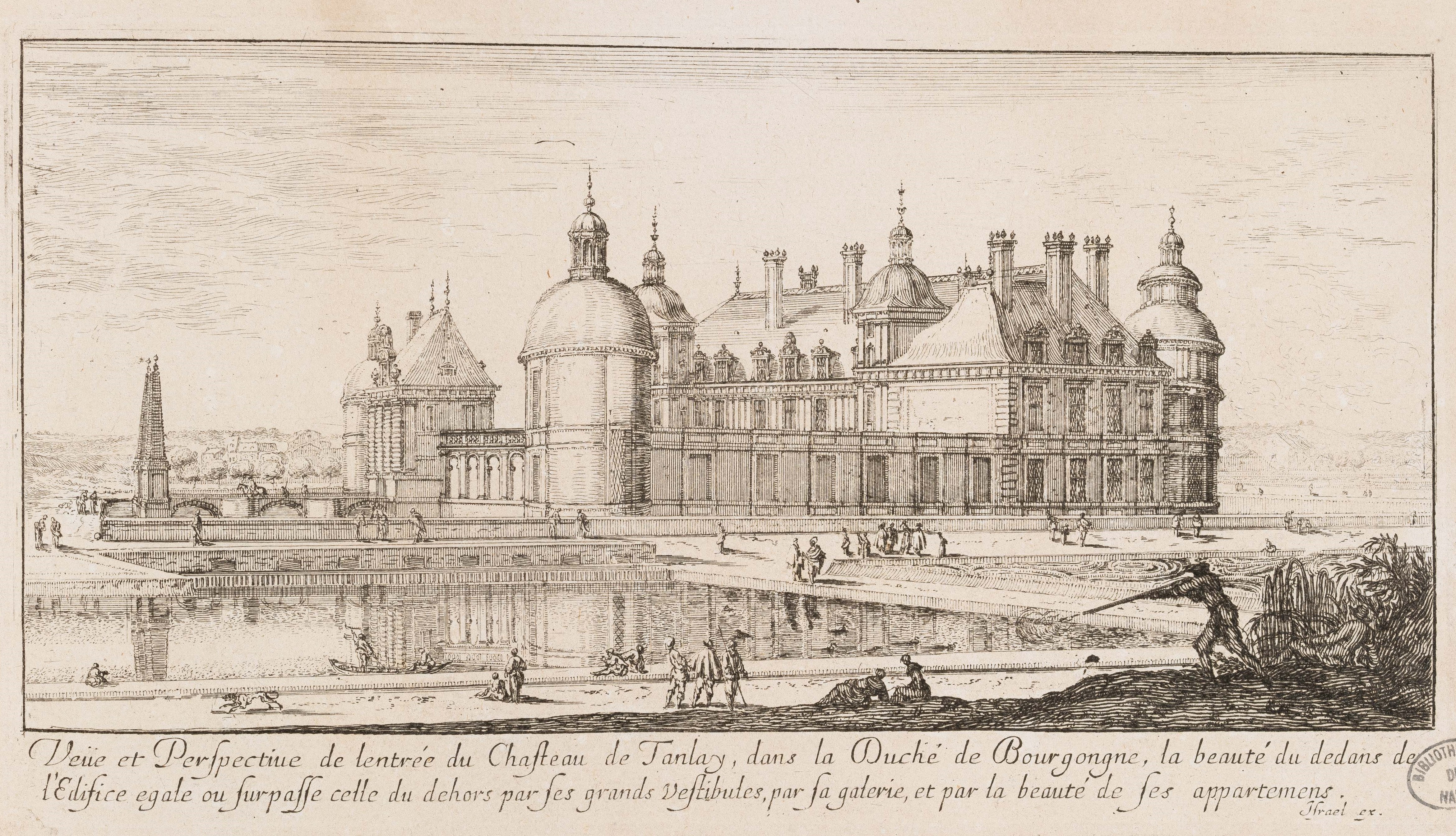 Israël Silvestre : Veüe et Perspective de lentrée du Chastaau de Tanlay, dans la Duché de Bourgongne.