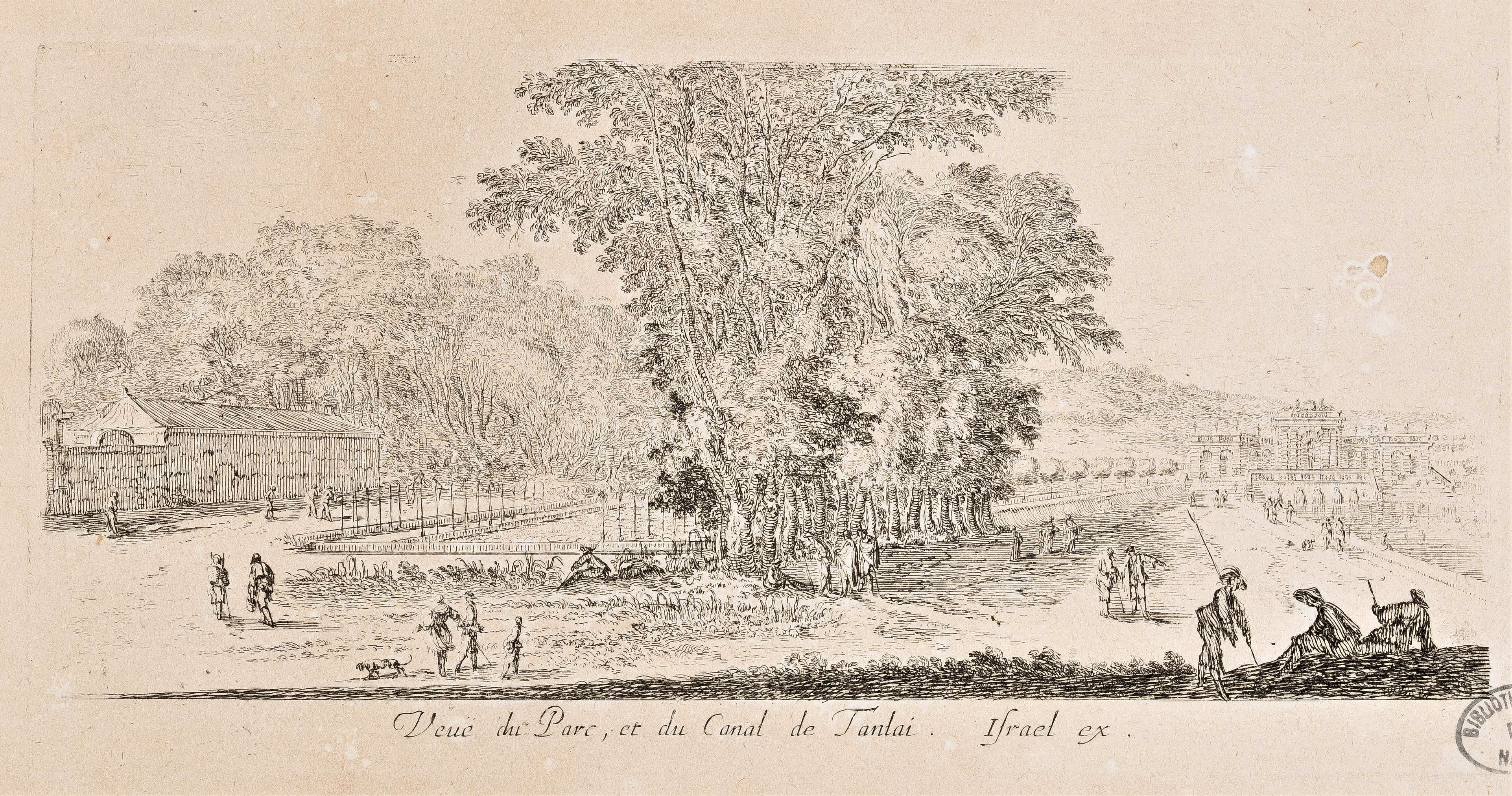 Israël Silvestre : Veuë du Parc, et du Canal de Tanlai.