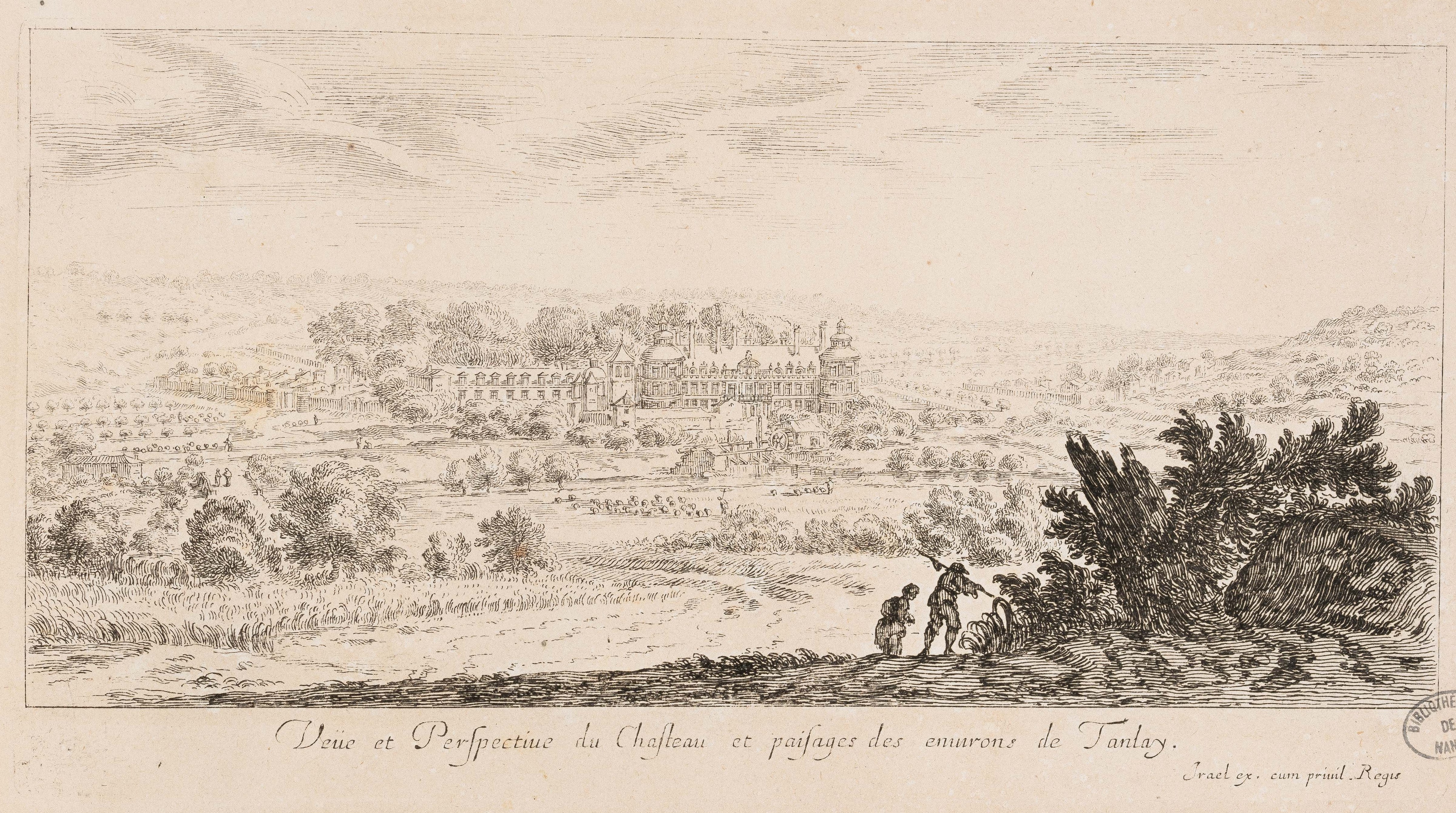 Israël Silvestre : Veüe et Perspective du Chasteau et paisages des environs de Tanlay.