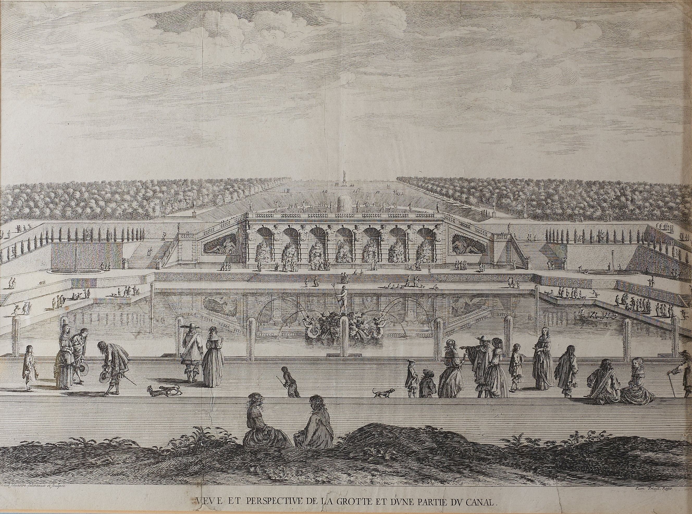 Israël Silvestre : Veüe et Perspective de la grotte et d