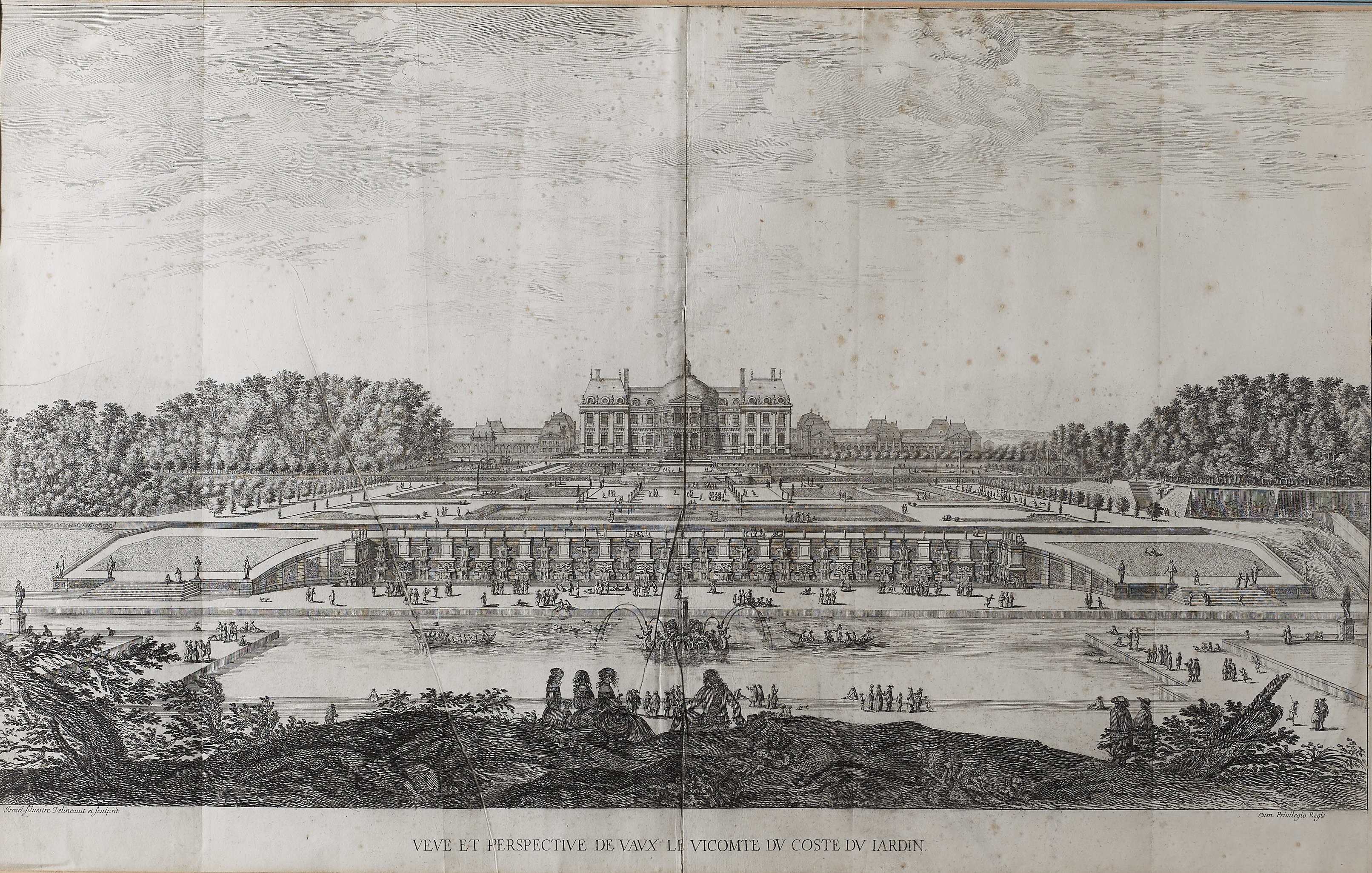 Israël Silvestre : Veve et perspective de Vavx le Vicomte dv coste dv lardin.