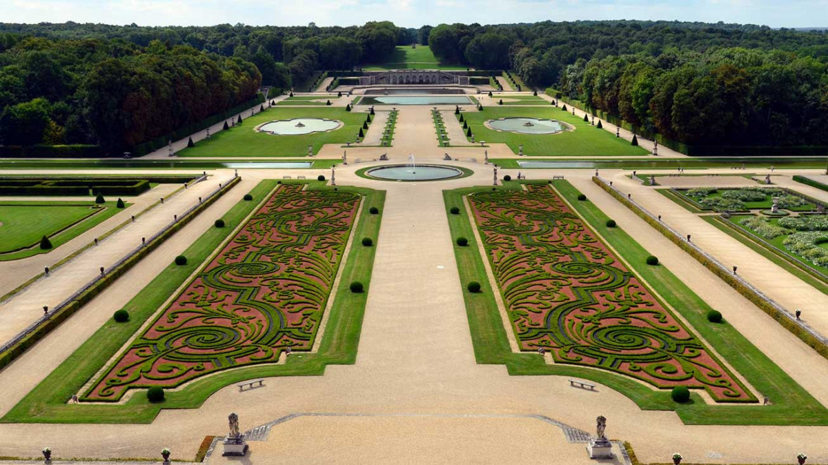 Israël Silvestre : VEUE ET PERSPECTIVE DU JARDIN DE VAUX LE VICOMTE