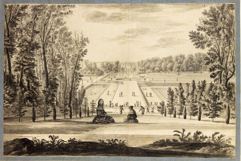 Israël Silvestre : Autre Veue du jardin de Vaux.
