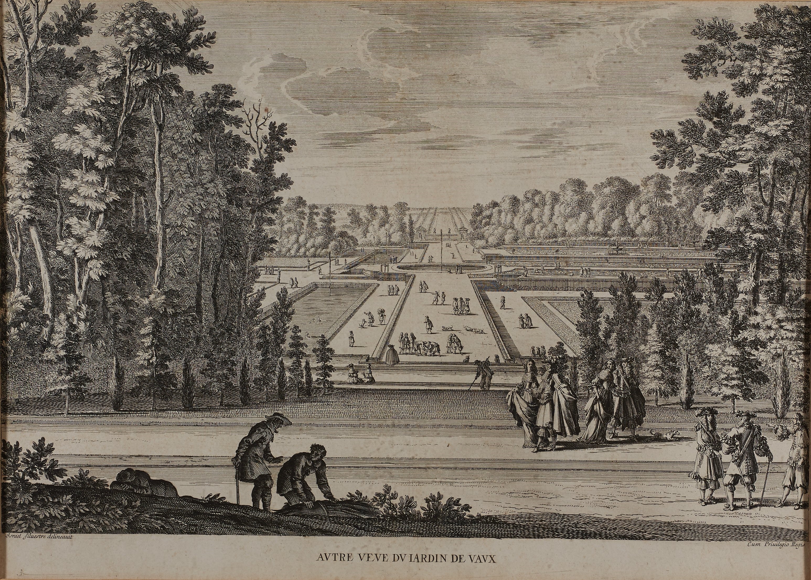 Israël Silvestre : Autre Veue du jardin de Vaux.