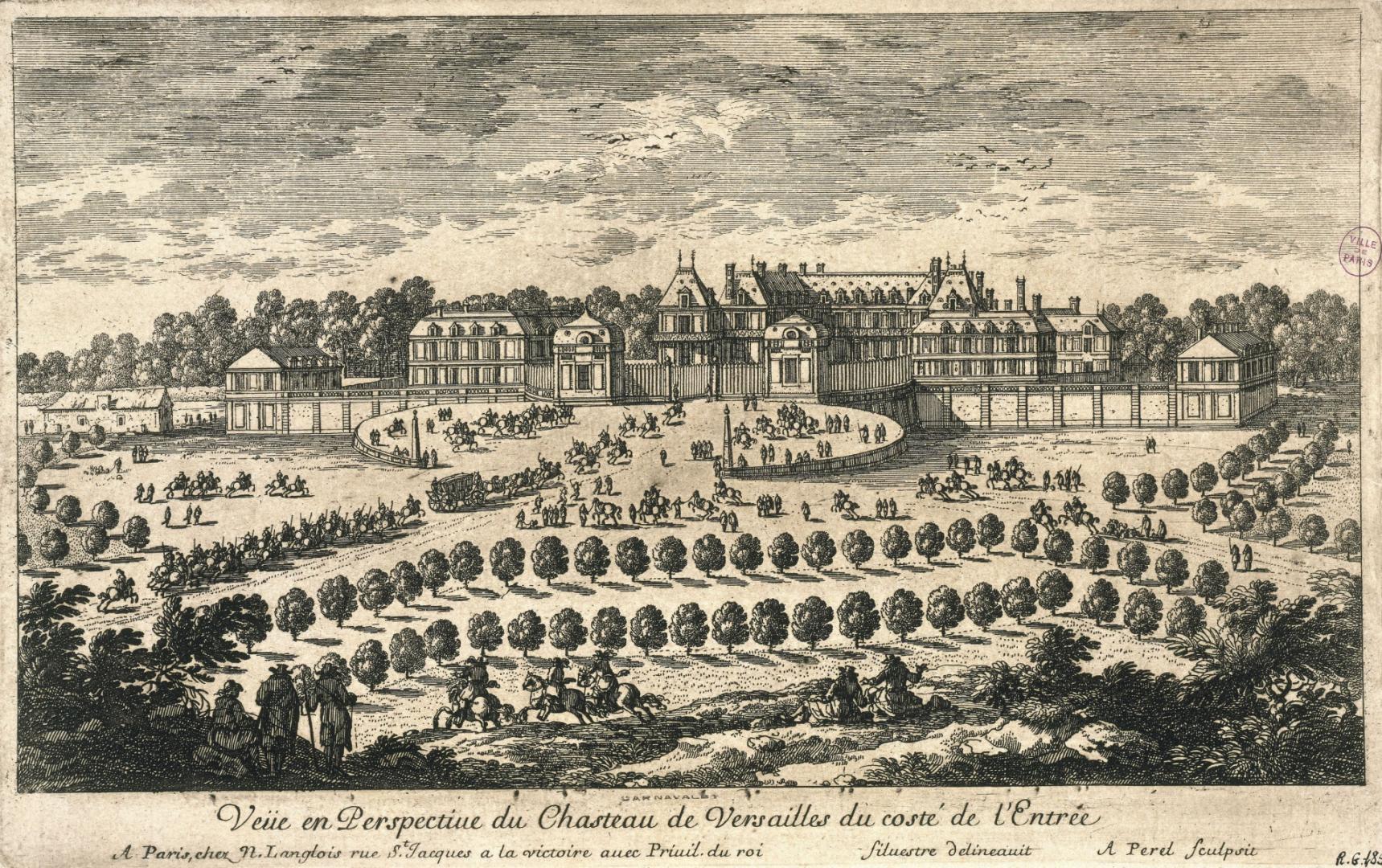 Israël Silvestre : Veüe en Perspective du Chasteau de Versailles du coste de l