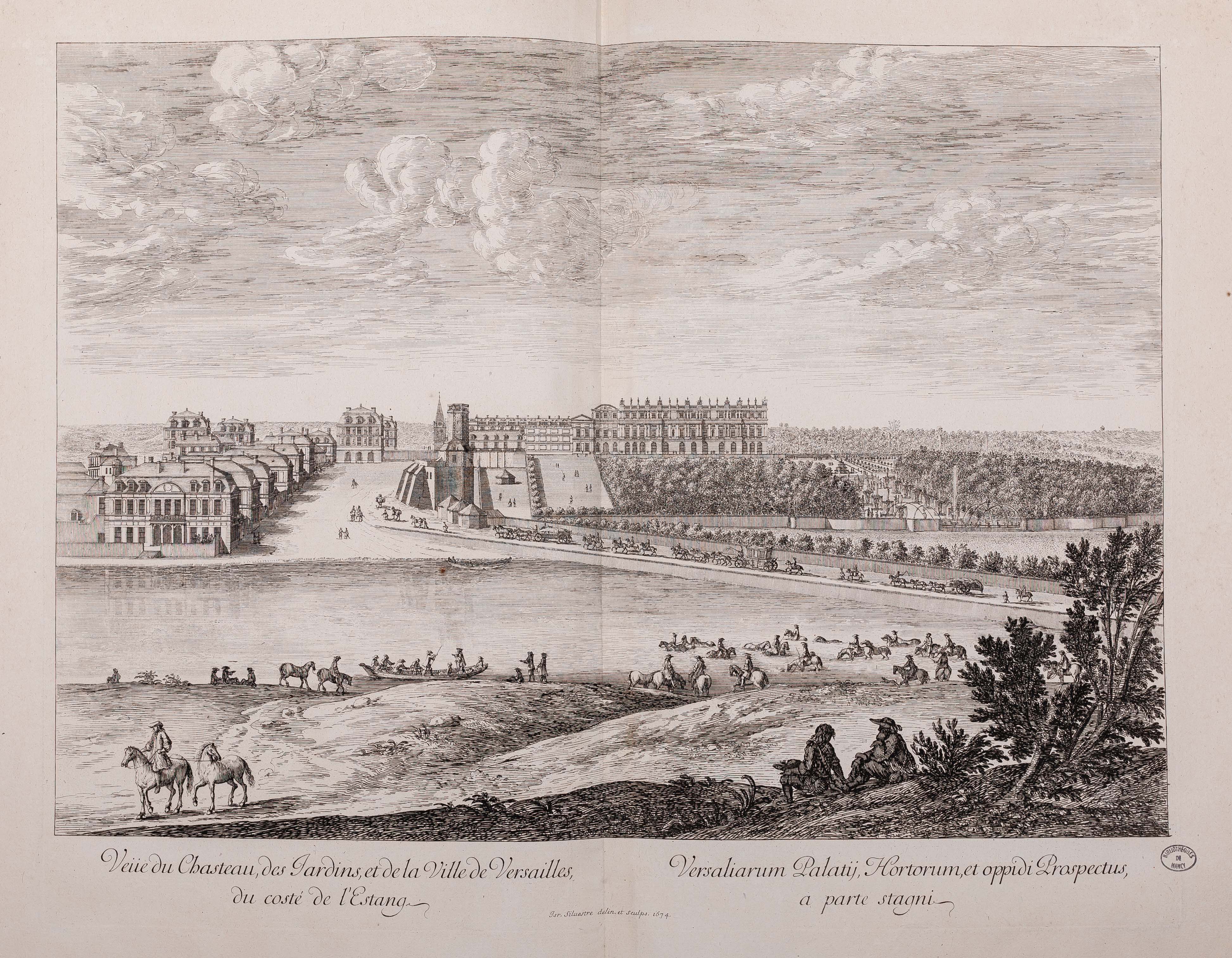 Israël Silvestre : Veüe du Chasteau, des Jardins, et de la Ville de Versailles, du costé de l