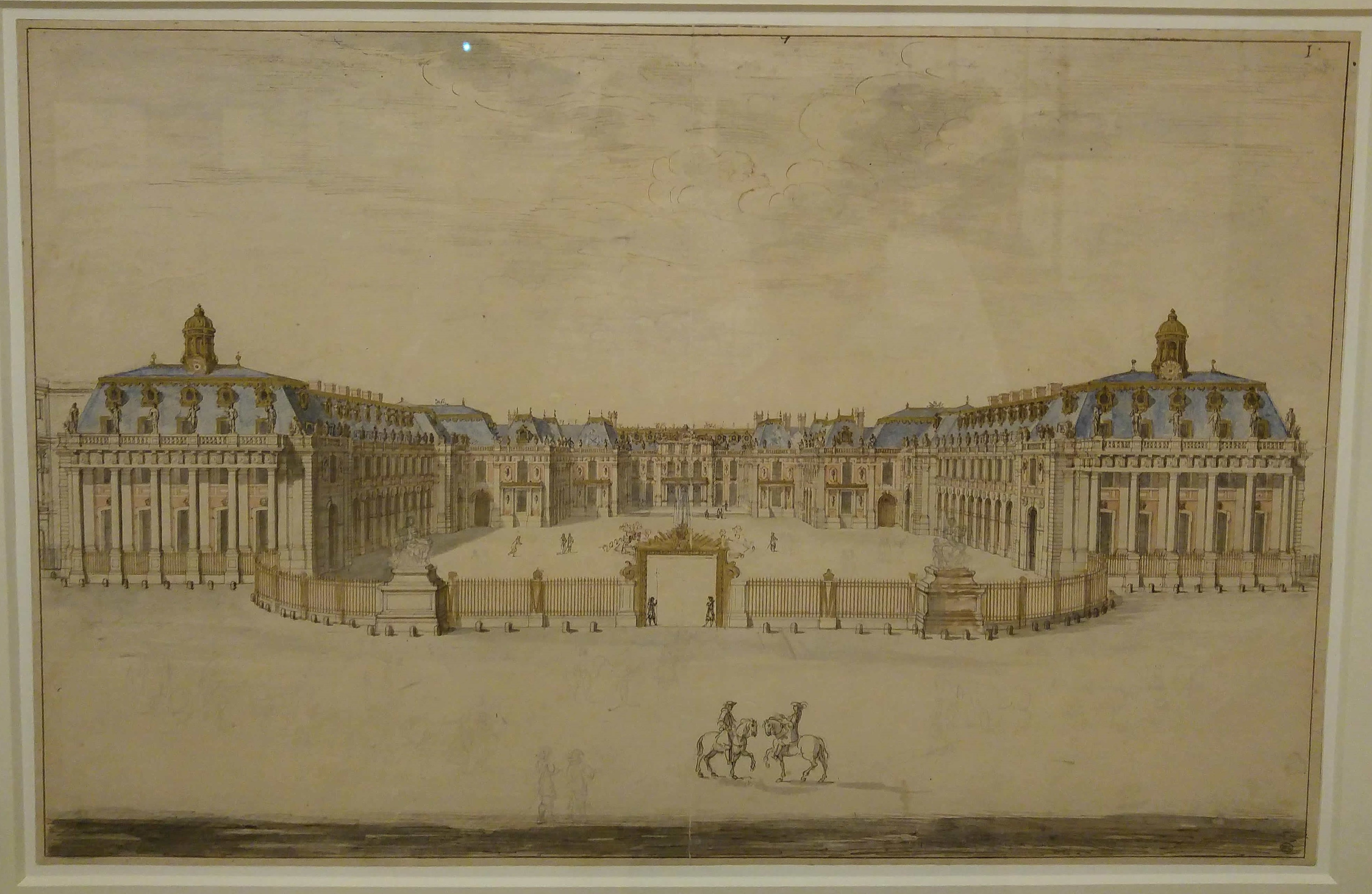 Israël Silvestre : Vue du château de Versailles depuis l