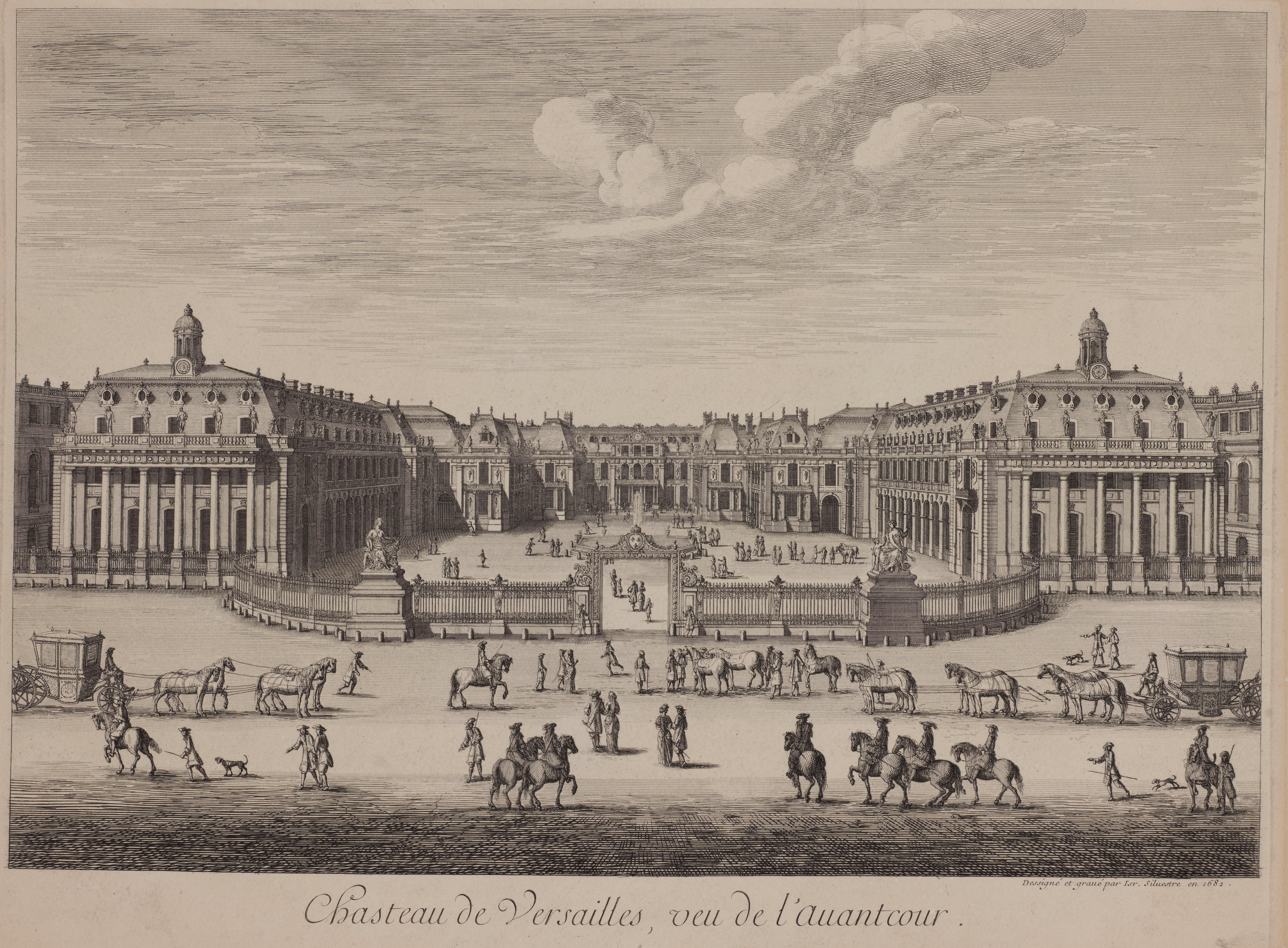 Israël Silvestre : Chasteau de Versailles, veu de l