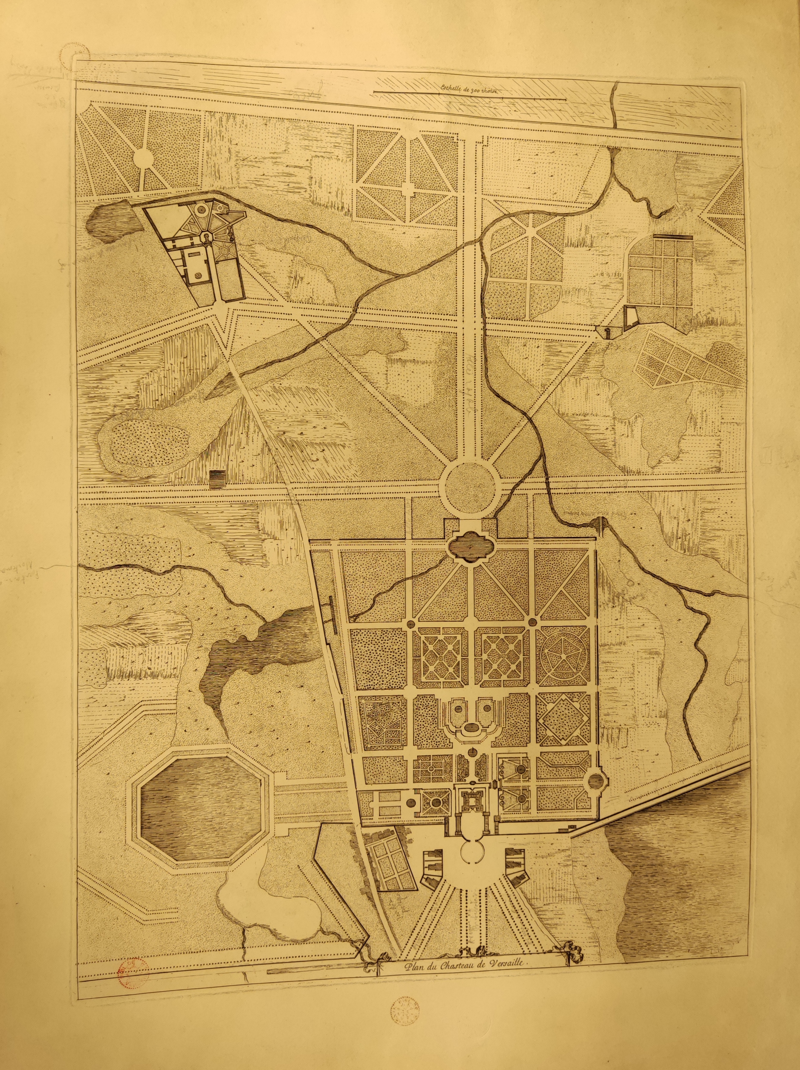Israël Silvestre : Plan du Chasteau de Versaille.