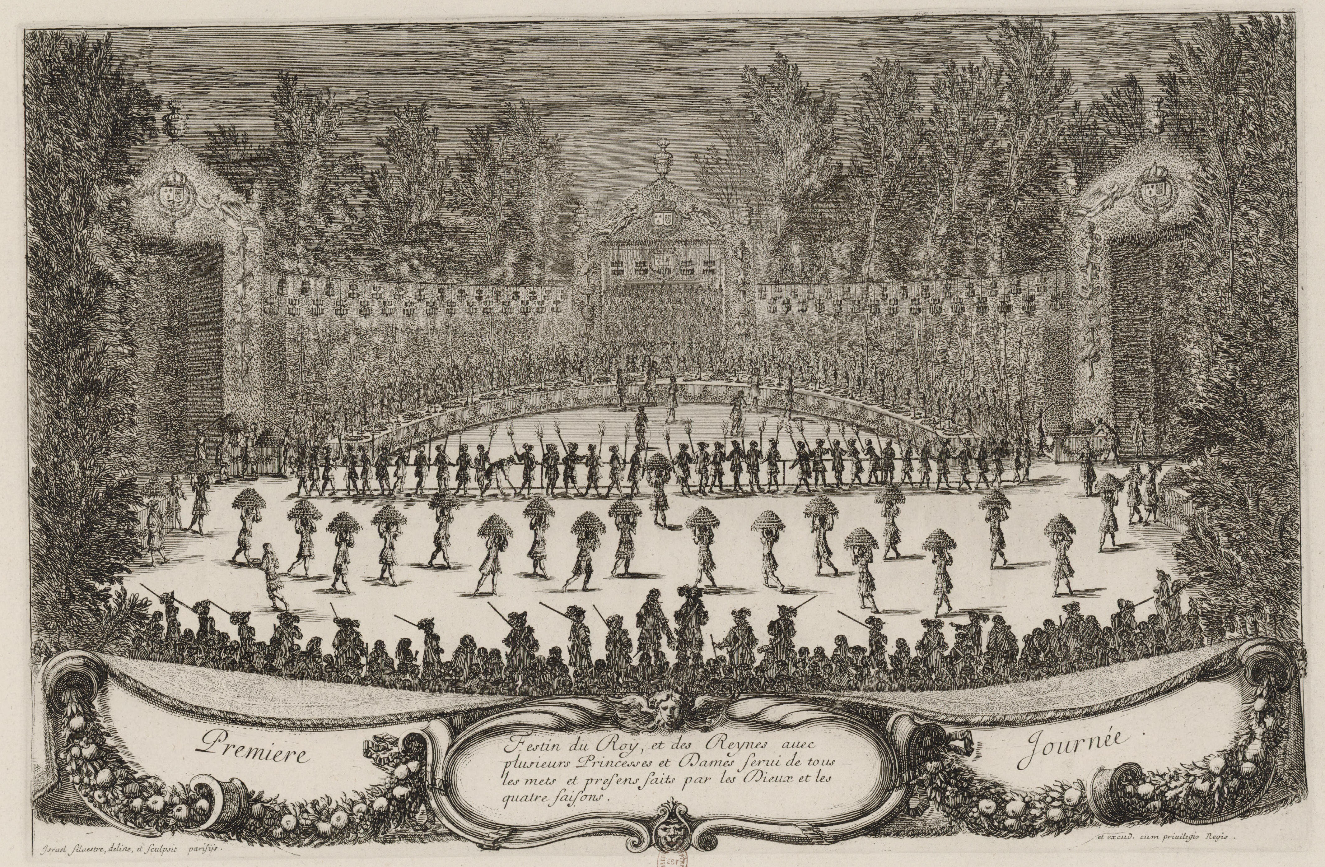 Israël Silvestre : Premiere Journée. Festin du Roy, et des Reynes.