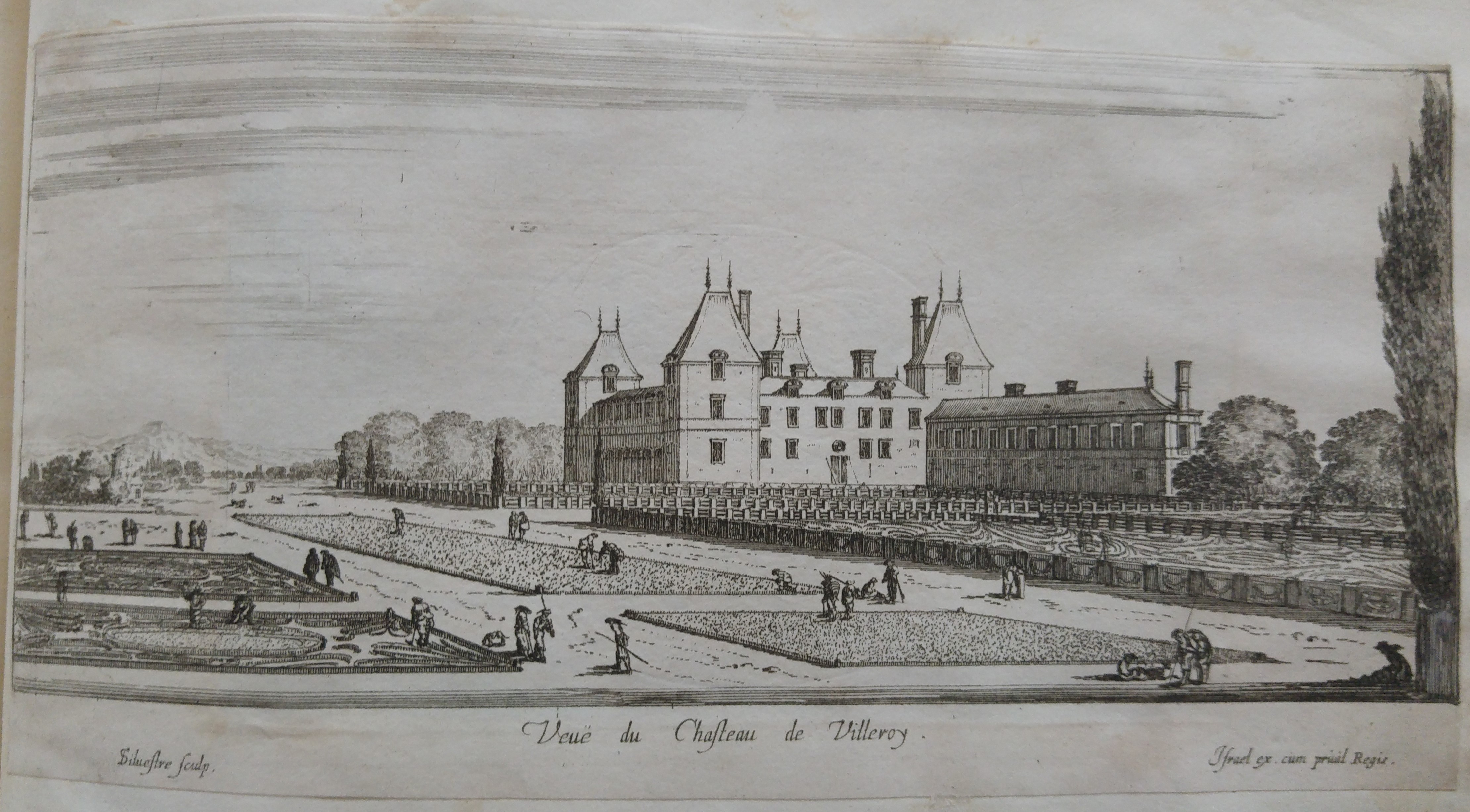 Israël Silvestre : Veuë du Chasteau de Villeroy (du coté du jardin).
