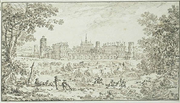 Israël Silvestre : Veüe et Perspective du Chateau de Vincennes du costé de l