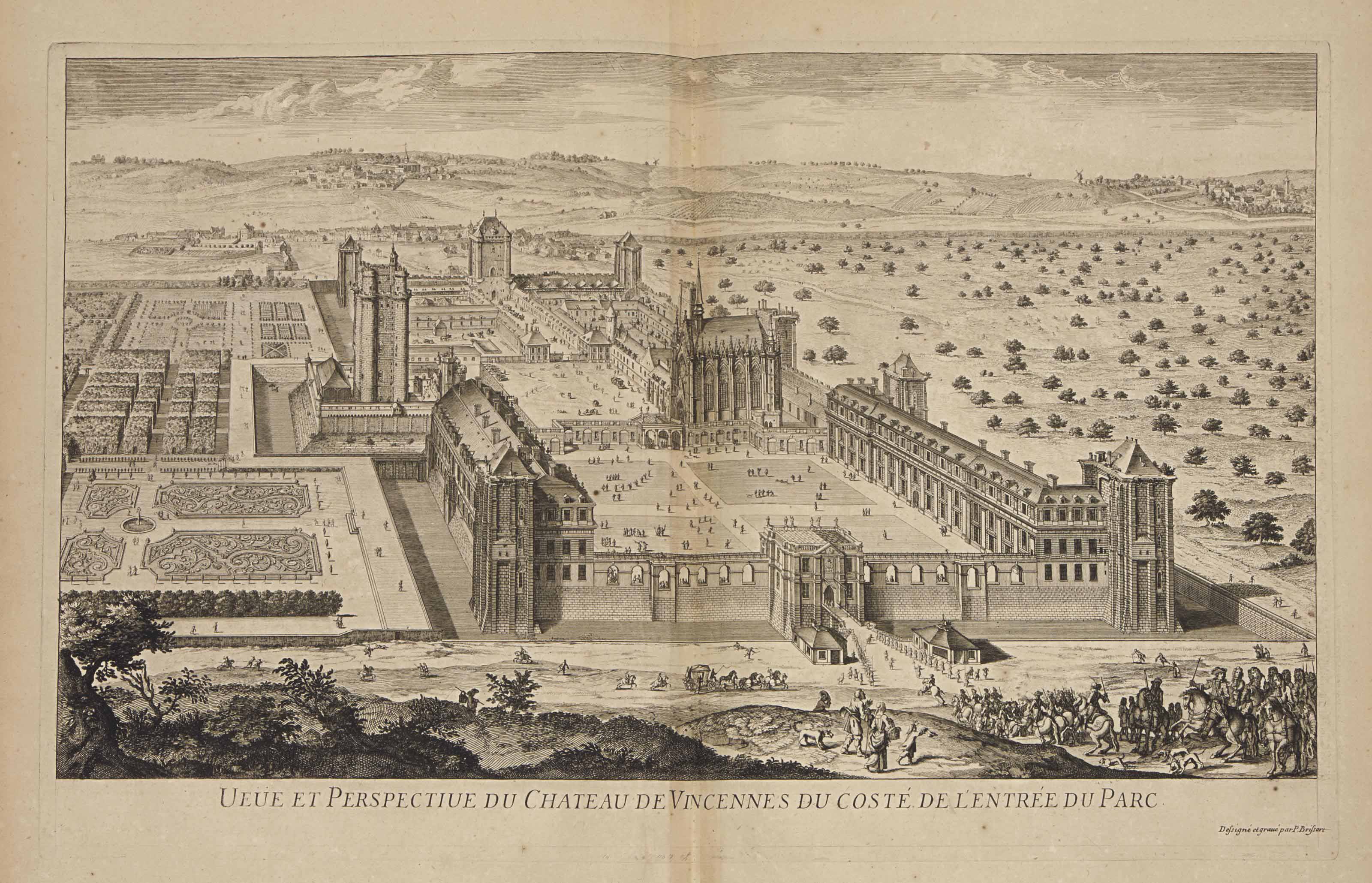 Israël Silvestre : Veüe et Perspective du Chateau de Vincennes du costé de l