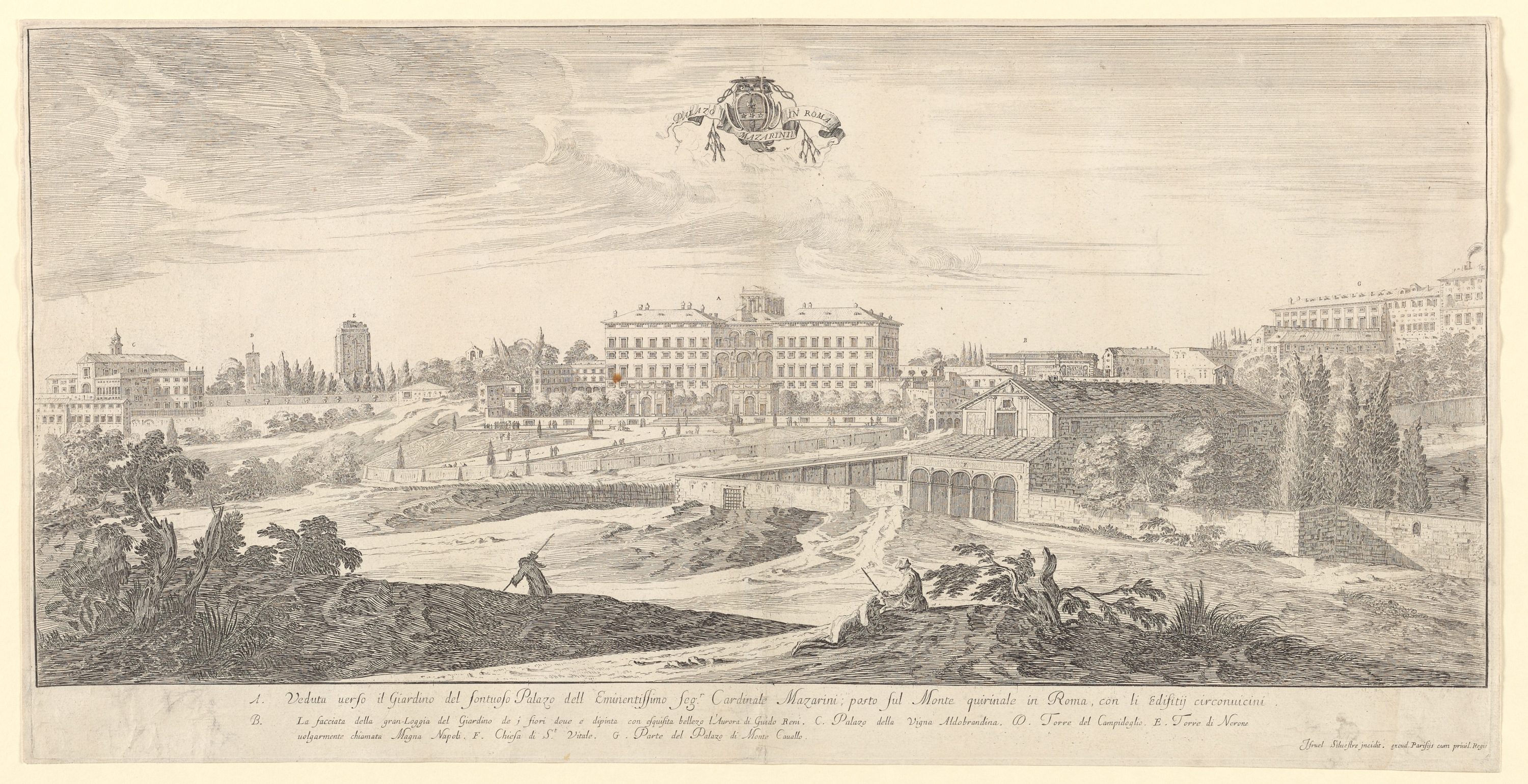 Israël Silvestre : Palazo Mazarini in Roma.