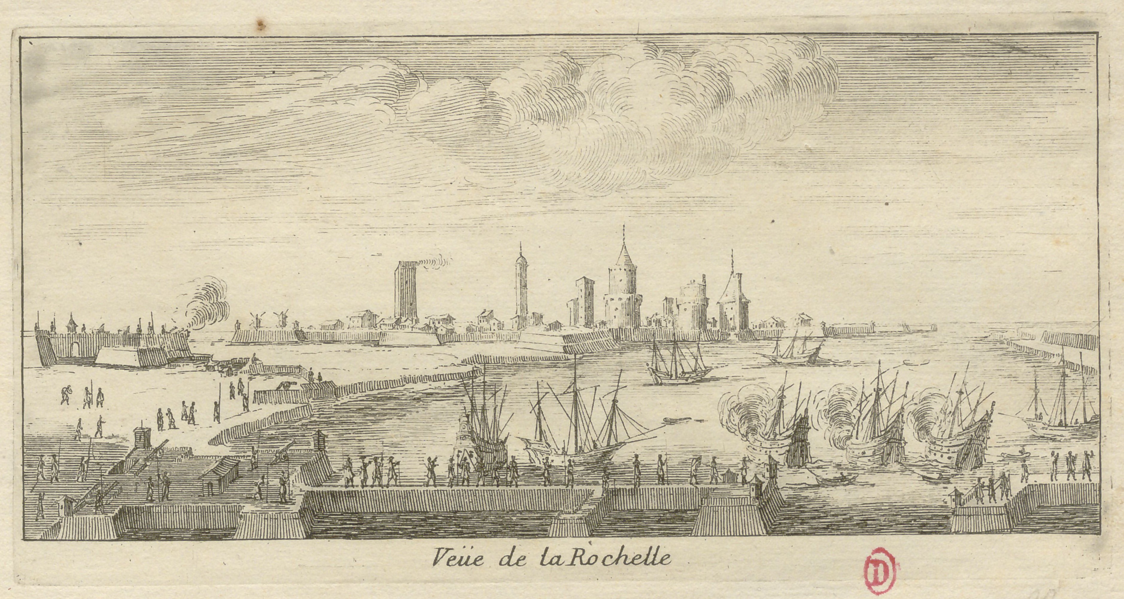 Israël Silvestre : Veüe de La Rochelle
